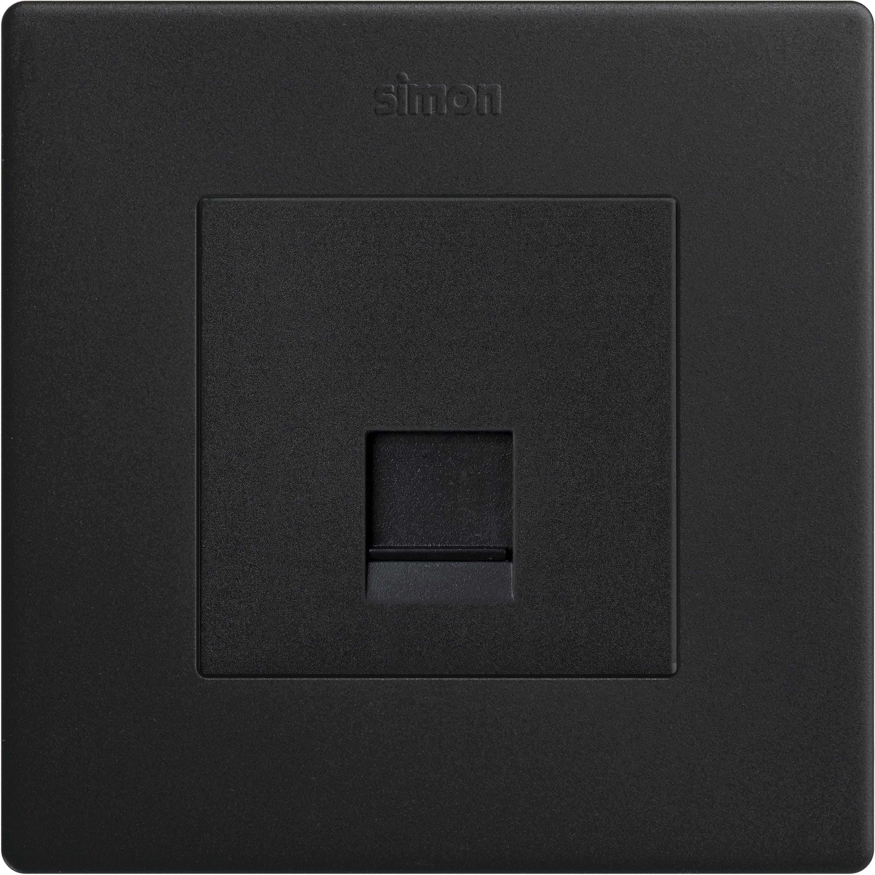Toma RJ45 SIMON S270 negro mate | Leroy Merlin
