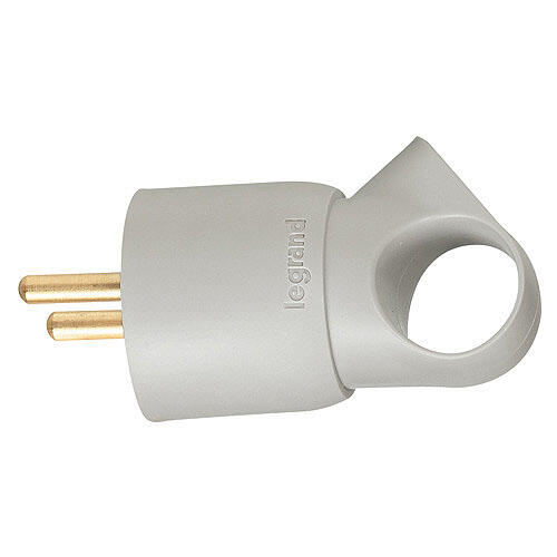 Ficha M 2P+T 16A C/anel branco Legrand