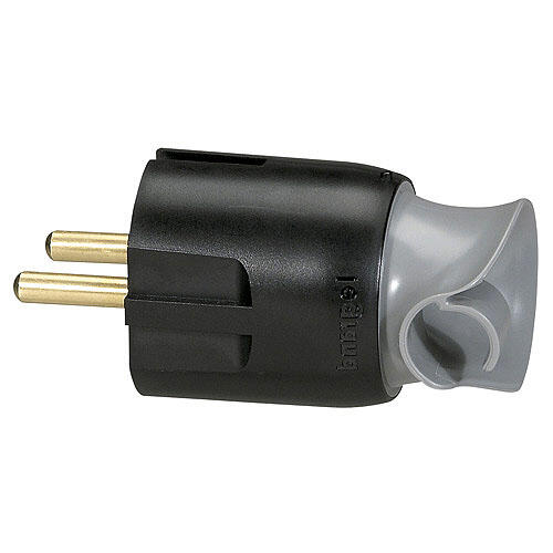 Ficha m 2p+t 16a rotativa preta