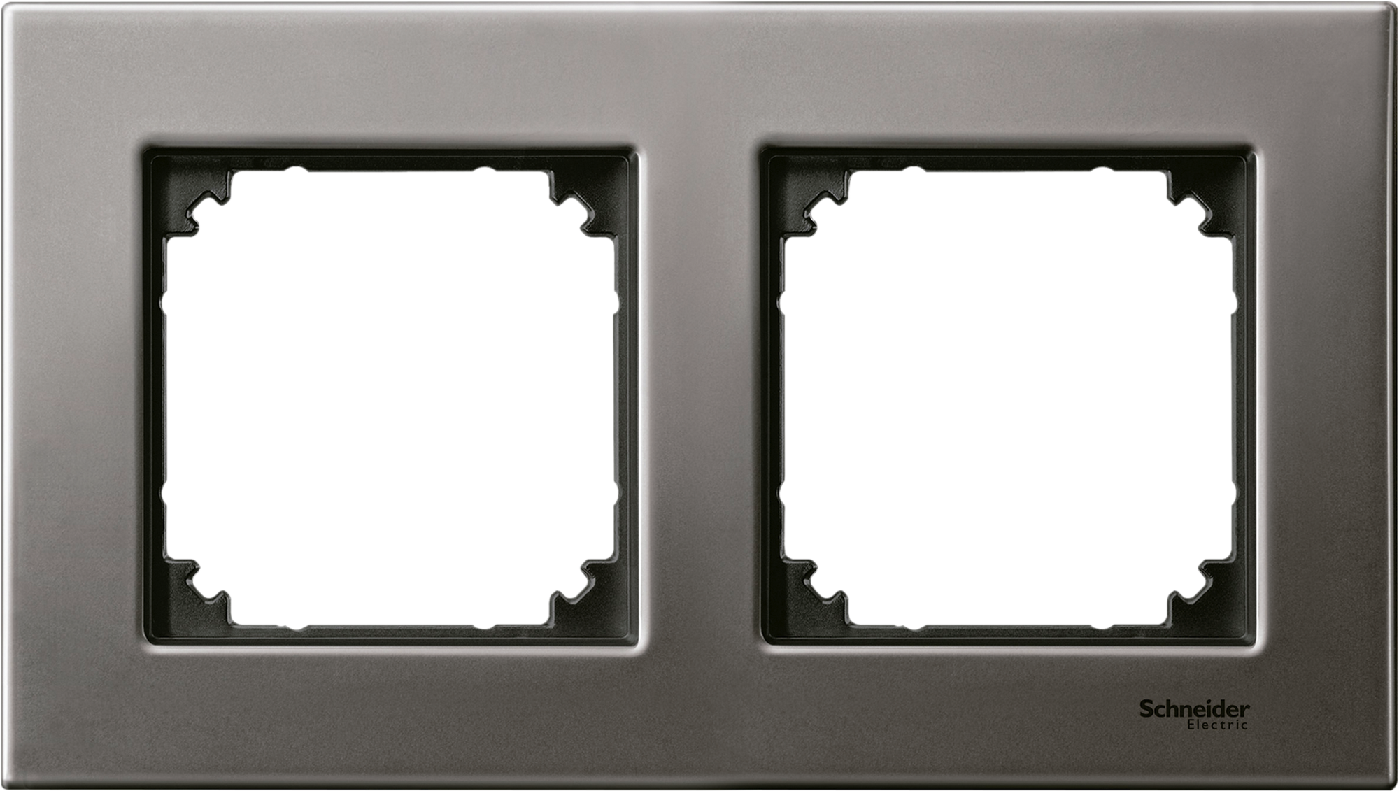 Marco Schneider Electric PPM-PMO 60 15 - 3 Elementos, Color Plata, Para Instalación Empotrada, Material ABS Anti-UV