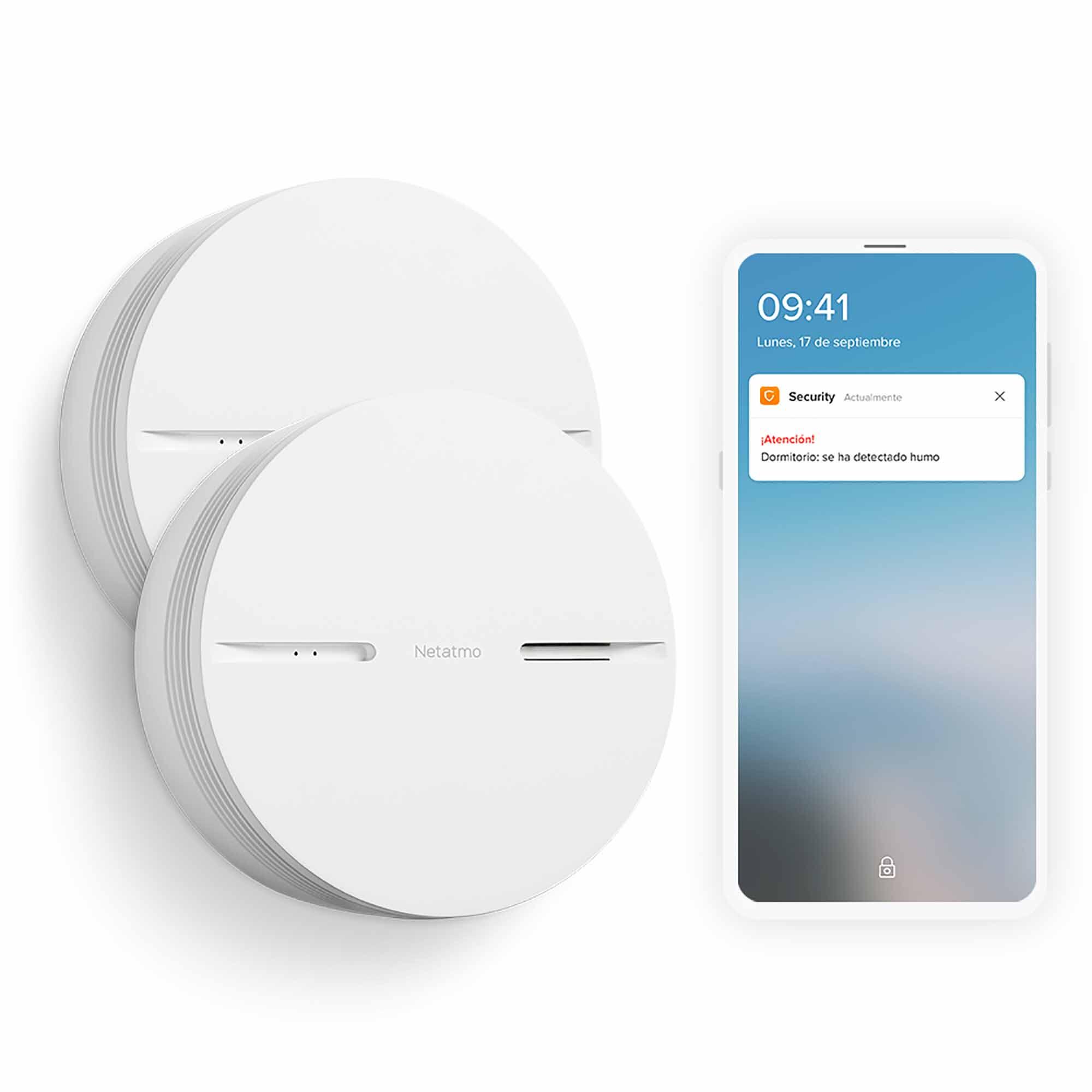 Pack de 2 detectores de humo netatmo