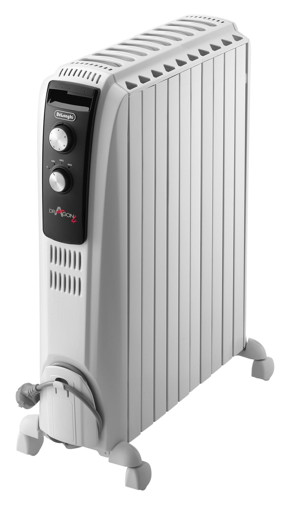 Radiador de aceite delonghi dragón-4 2500 w gris