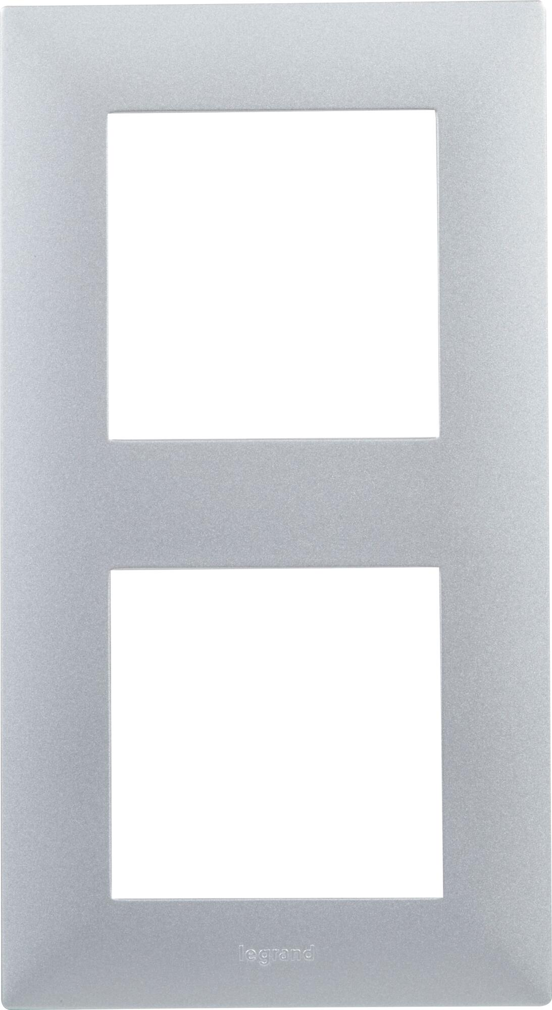 Marco doble legrand niloé step aluminio