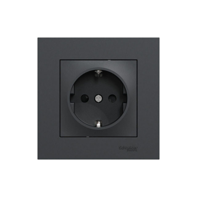 Tomada 2P+TTL 16 A preto Schneider Electric Miluz