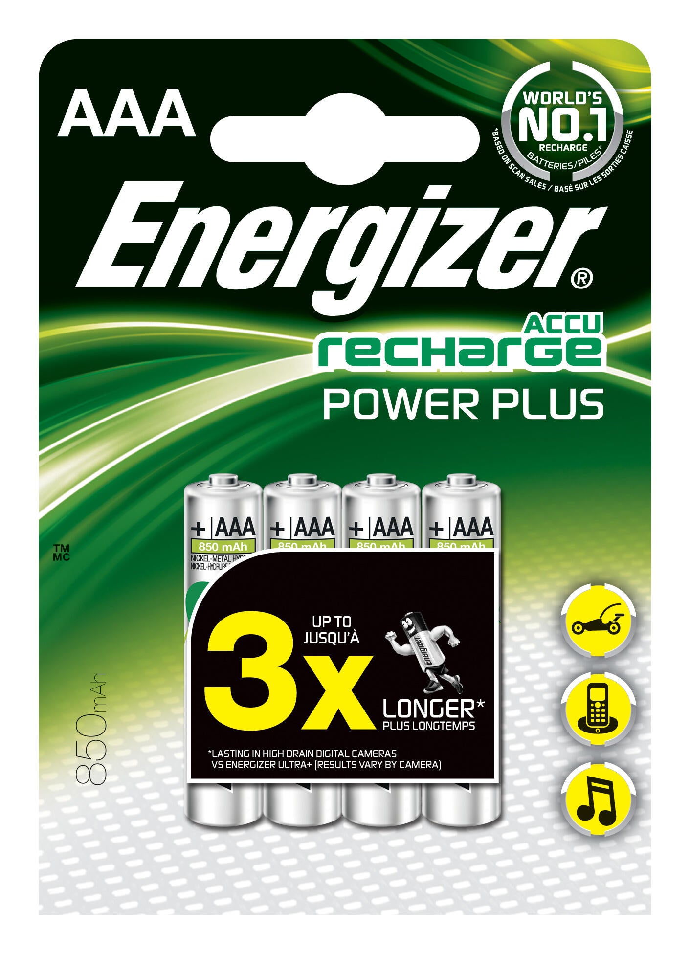 Pack de 4 pilas recargables ENERGIZER LR06 AA de 700 mAh - 4