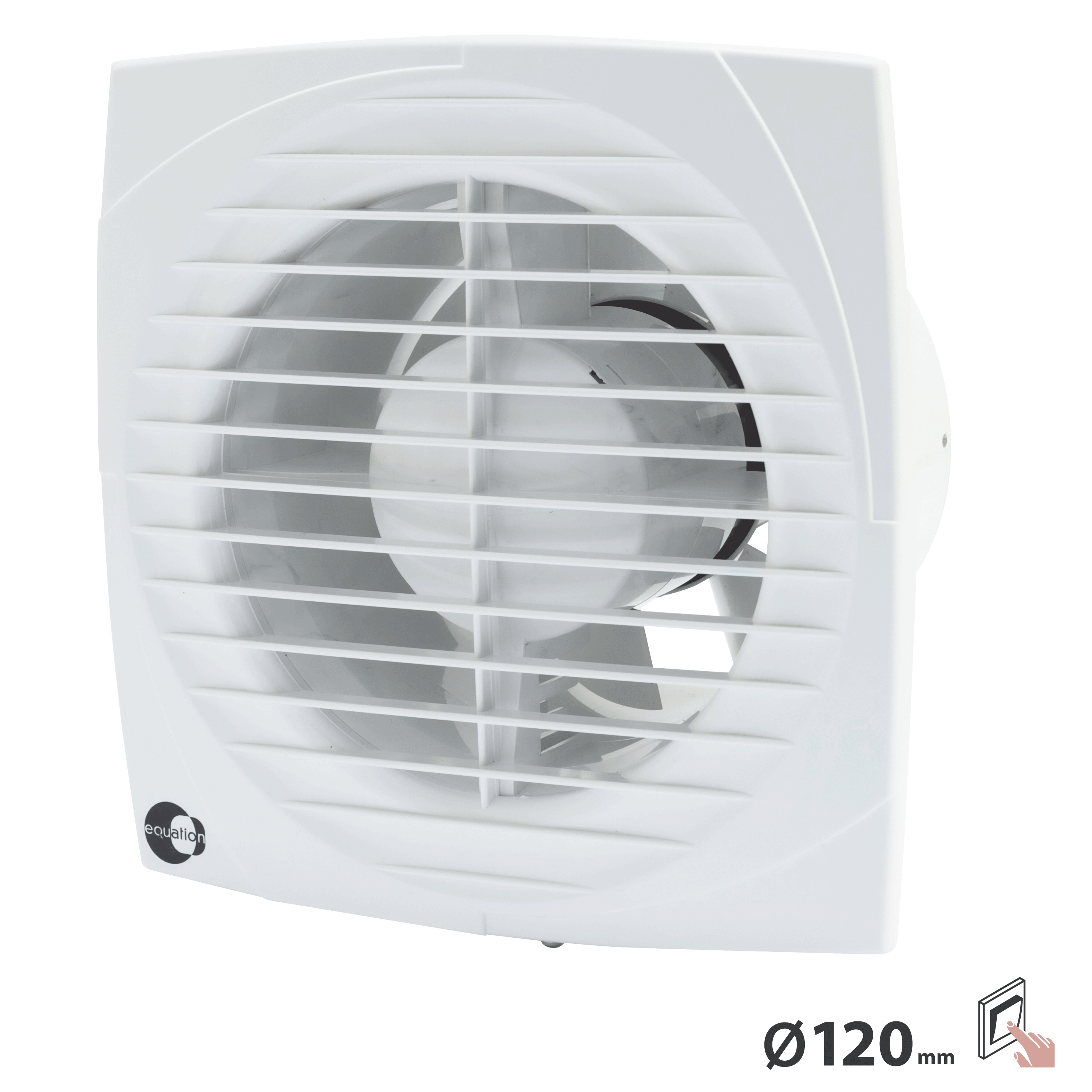 Extractor de baño axial equation estándar 100 mm con cuerda para pared