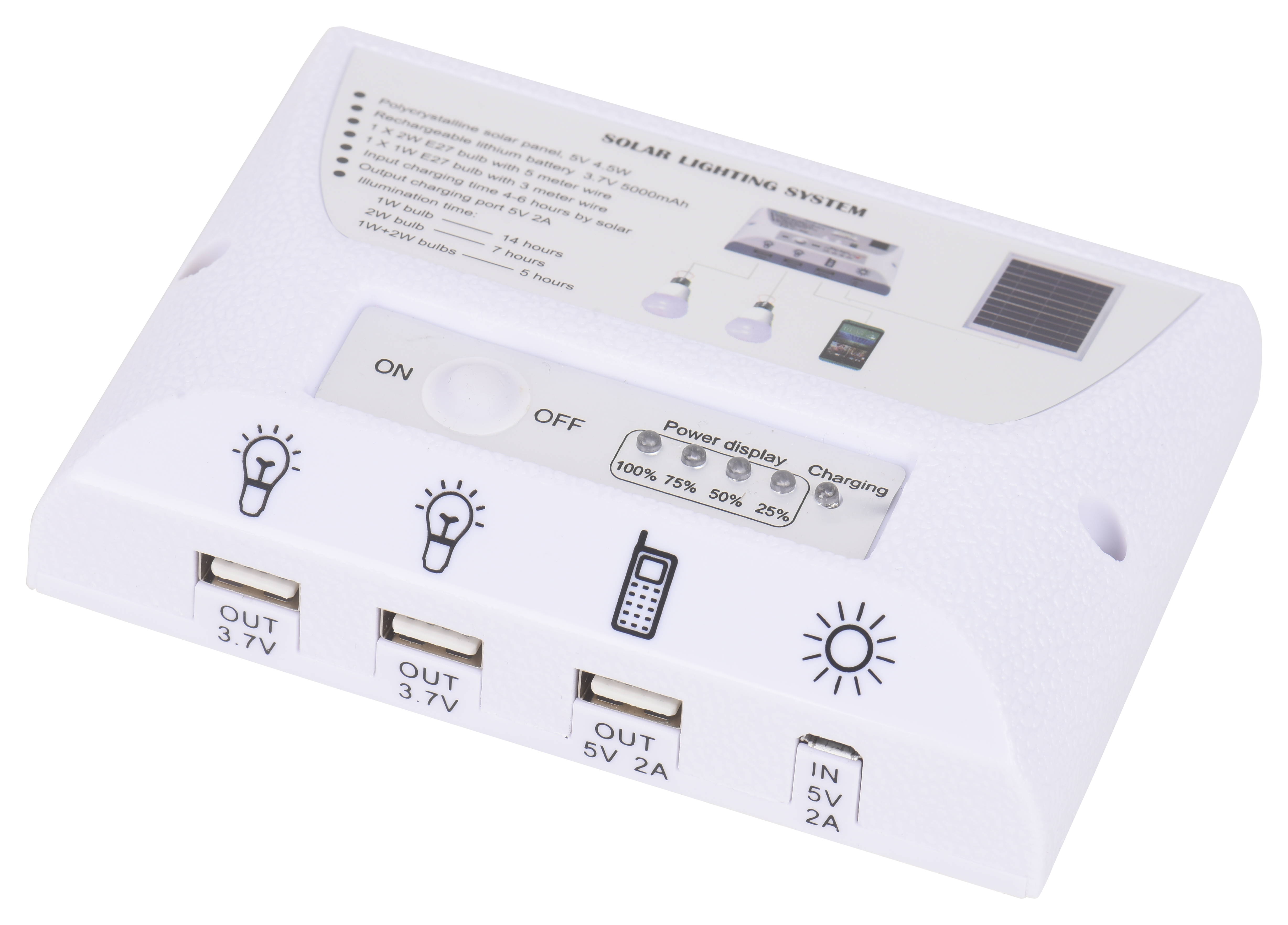 Kit pannello solare con luce E27 4000K ARTE CONFORT HIDRA - 10