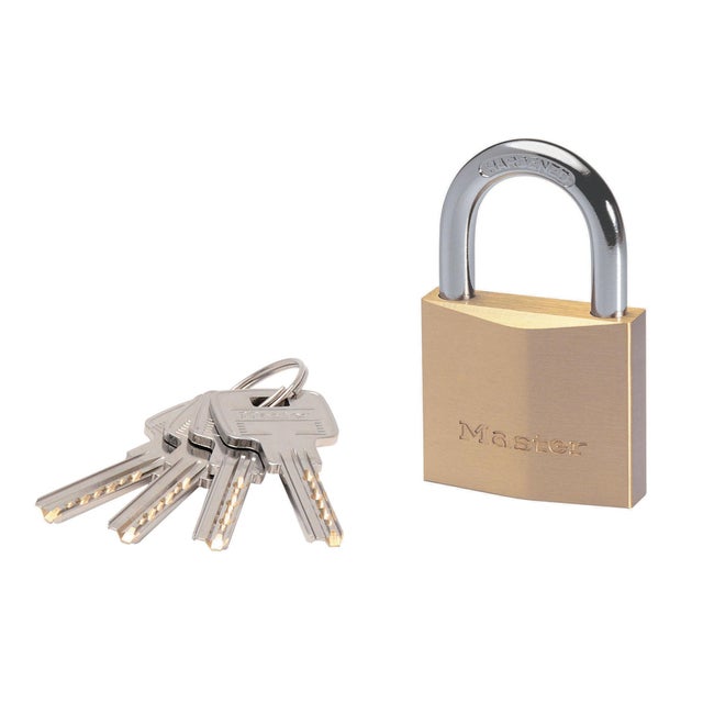 Lucchetto Per Gancio Di Traino Master Lock 379ATPY: Universale, Nero, Antiruggine, Con 2 Chiavi - 3