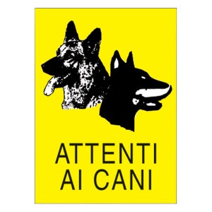 Cartello Attenzione Al Cane Levriero Greyhound – Targa PVC 15x11 Cm Per Esterno Con Viti