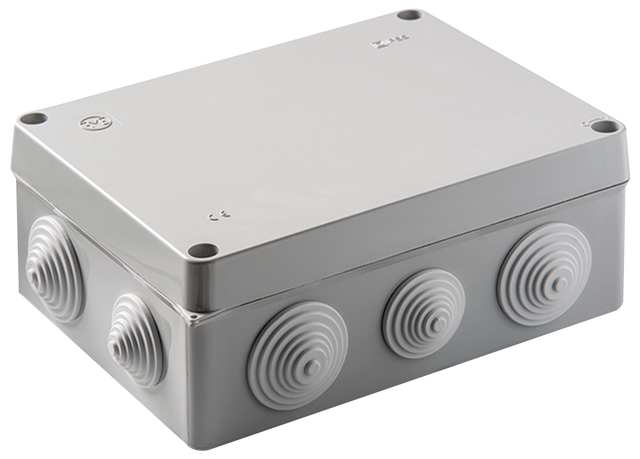 Caja Para CCTV Y Luces LED Caja De Conexiones Eléctrica IP55 Impermeable - Para LED, CCTV, Exterior - Blanca/Negra, 7 Salidas Caja Unión LED IP55