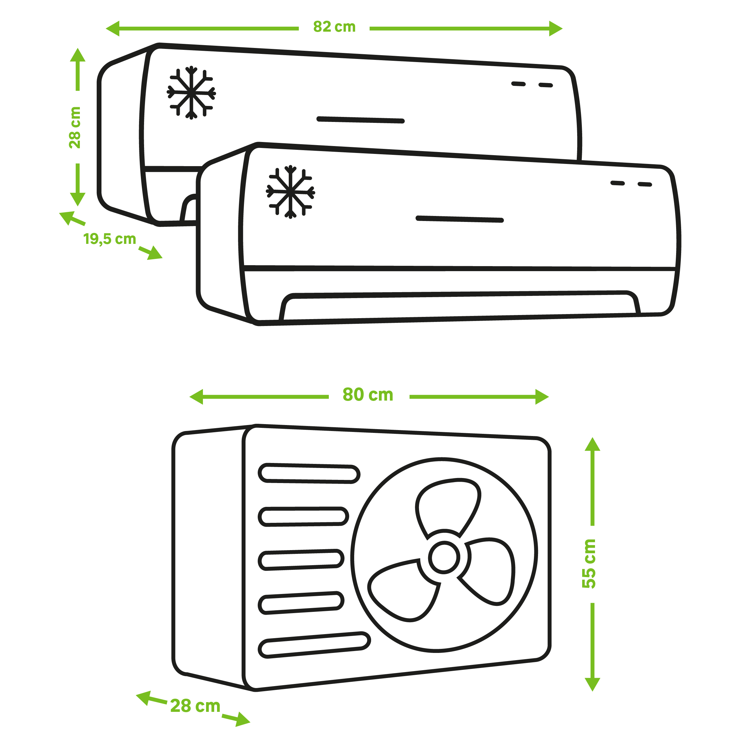 Condizionatore dual EQUATION 9000 12000 BTU inverter WIFI A++/A+ serie S-AC-7&8/S - 16