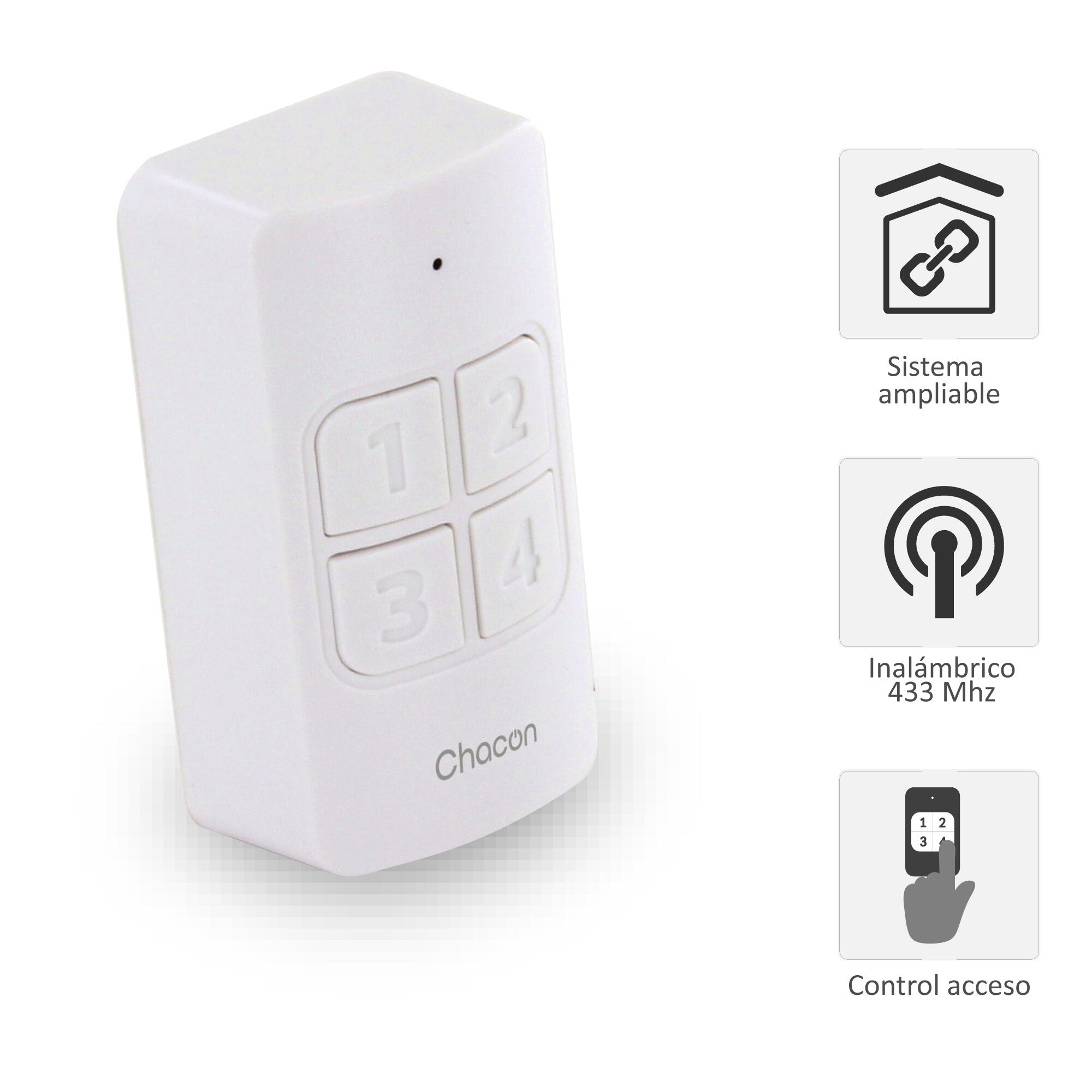 Teclado inalámbrico chacon para alarma