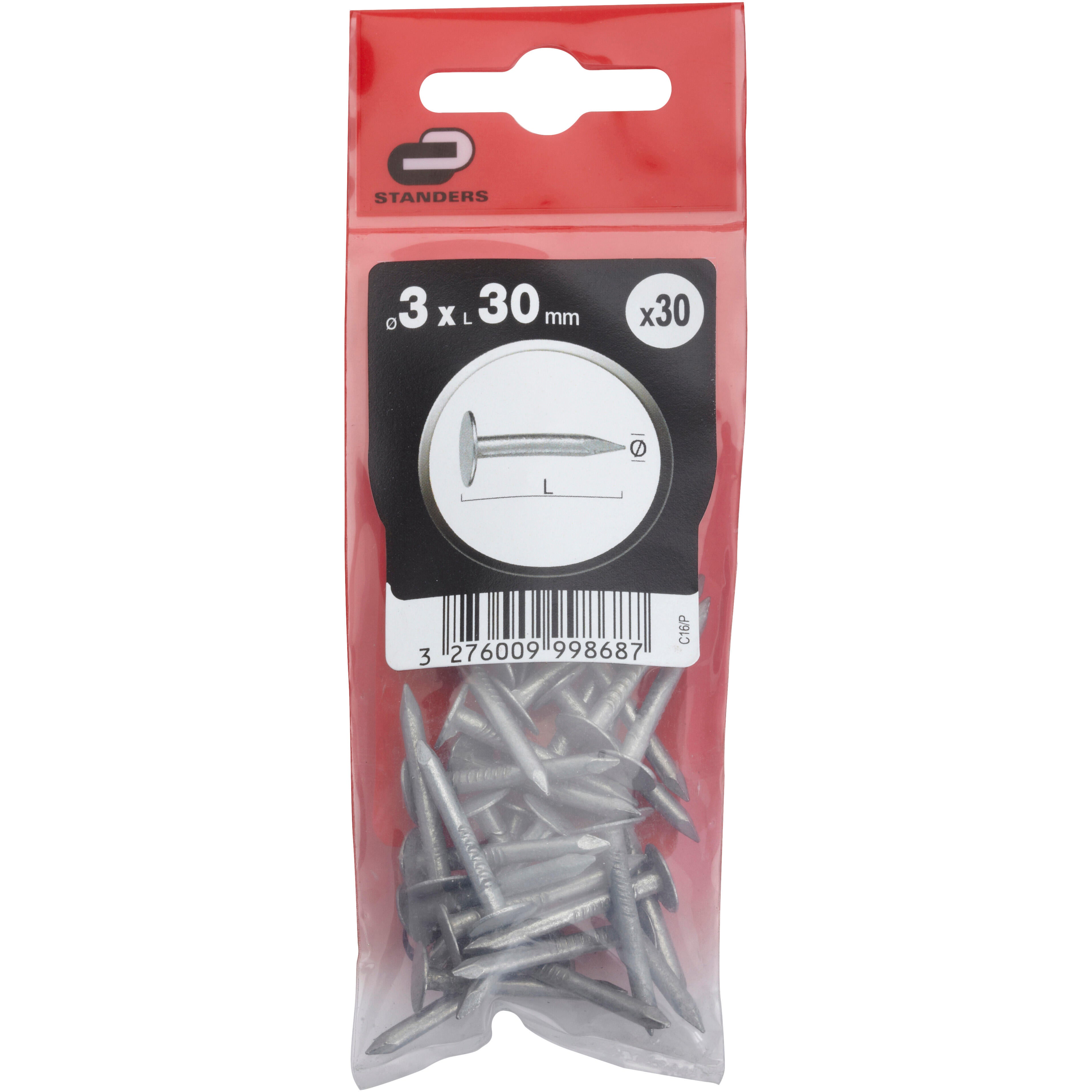 Clous Tête Ressort Galvanisés - Lot De 35 Pour Toiture Et Charpente