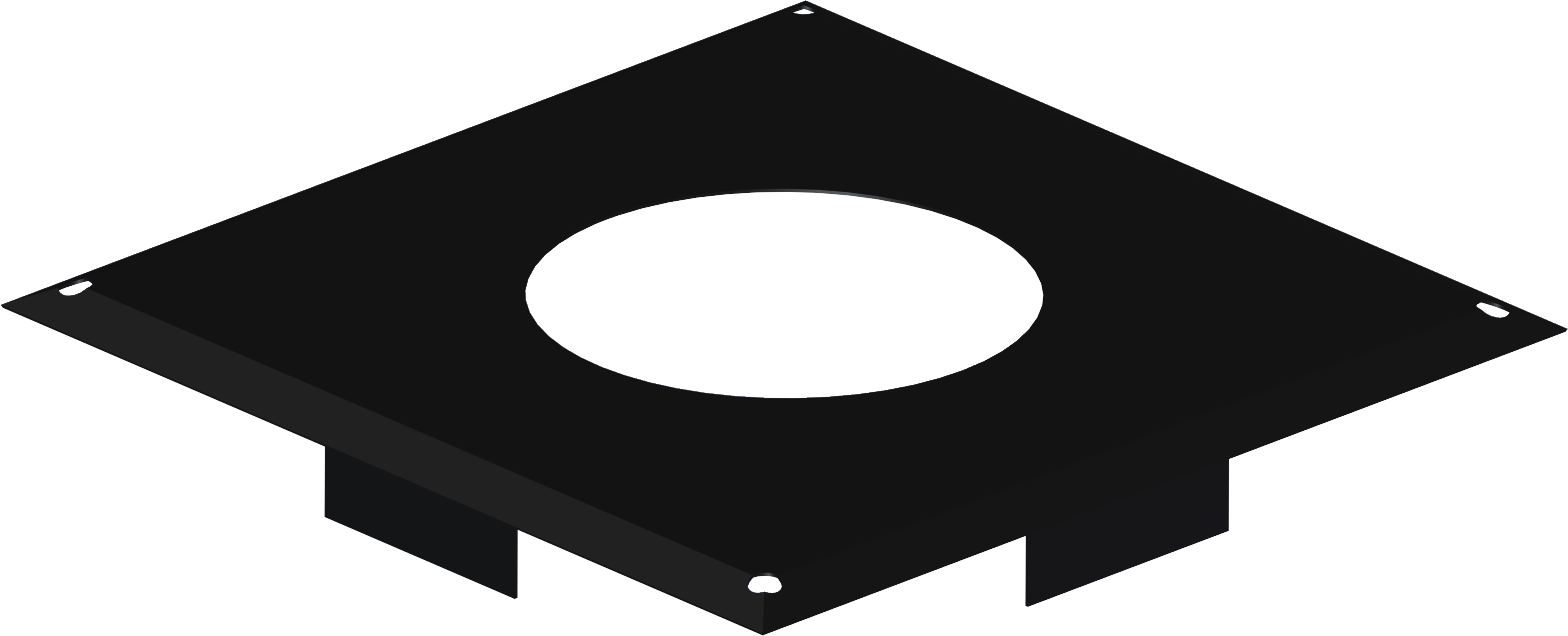 Placa antifuego dw black 304 ø80