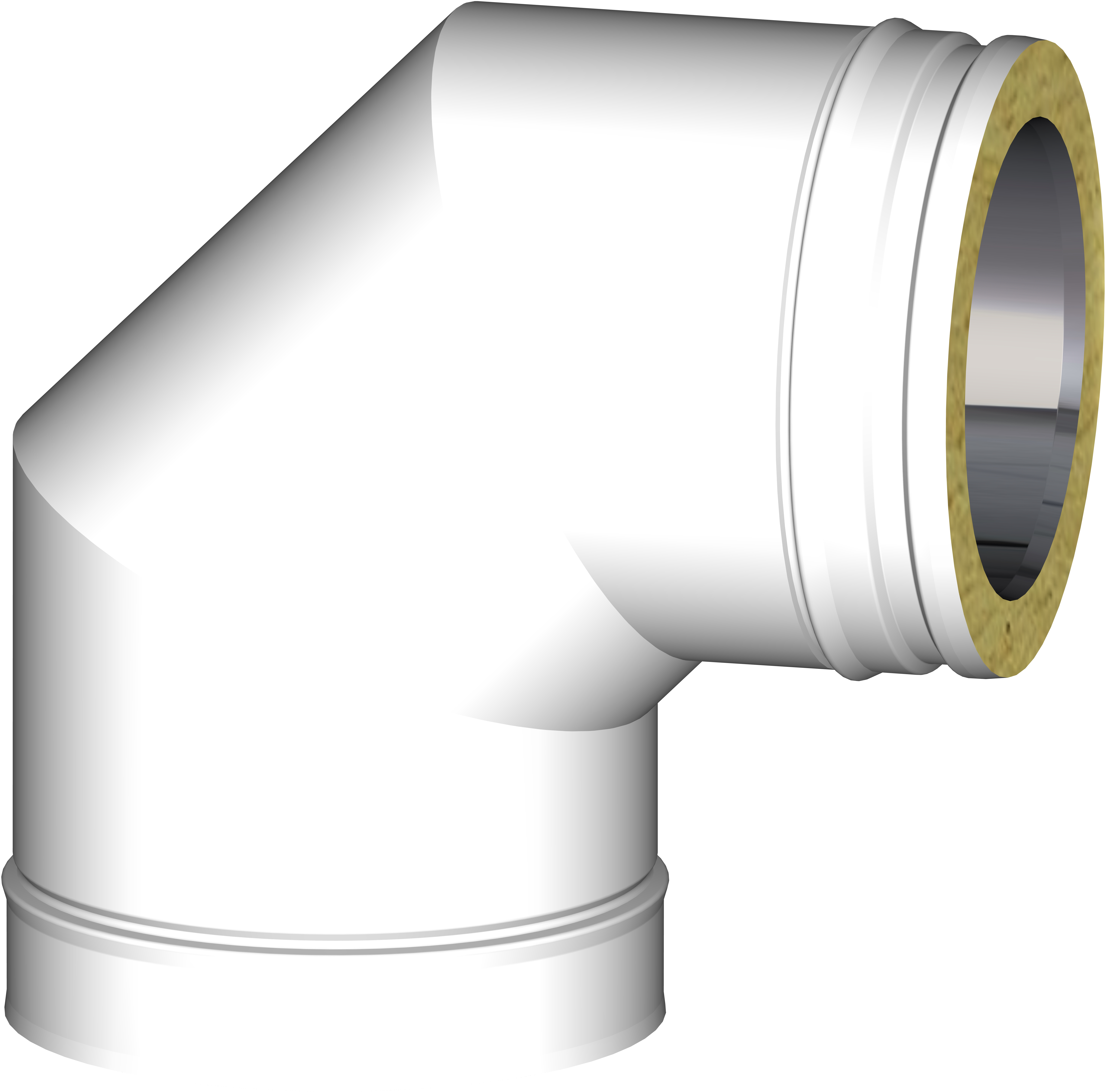 Codo 90° dw blanco ø100