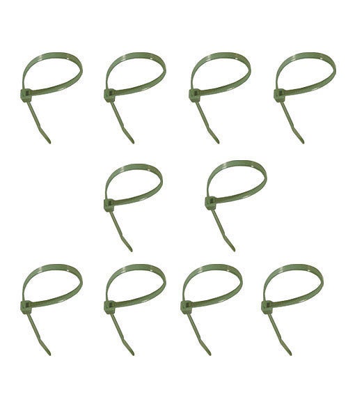 Bolsa de 100 bridas H&T verdes 5x275 mm - 2