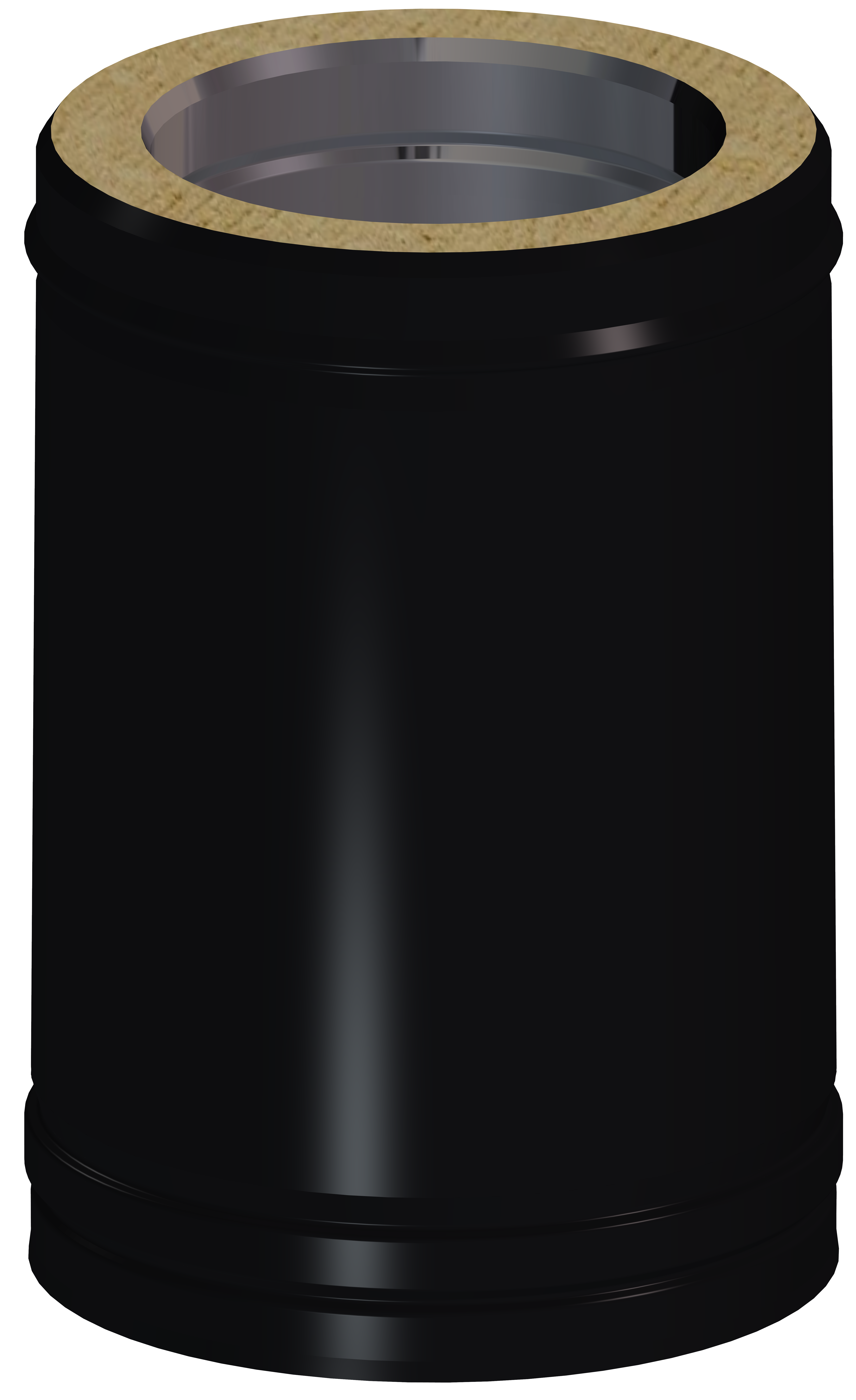 Tubo para estufas de leña dp aislado 316l/304 290mm ø250 negro