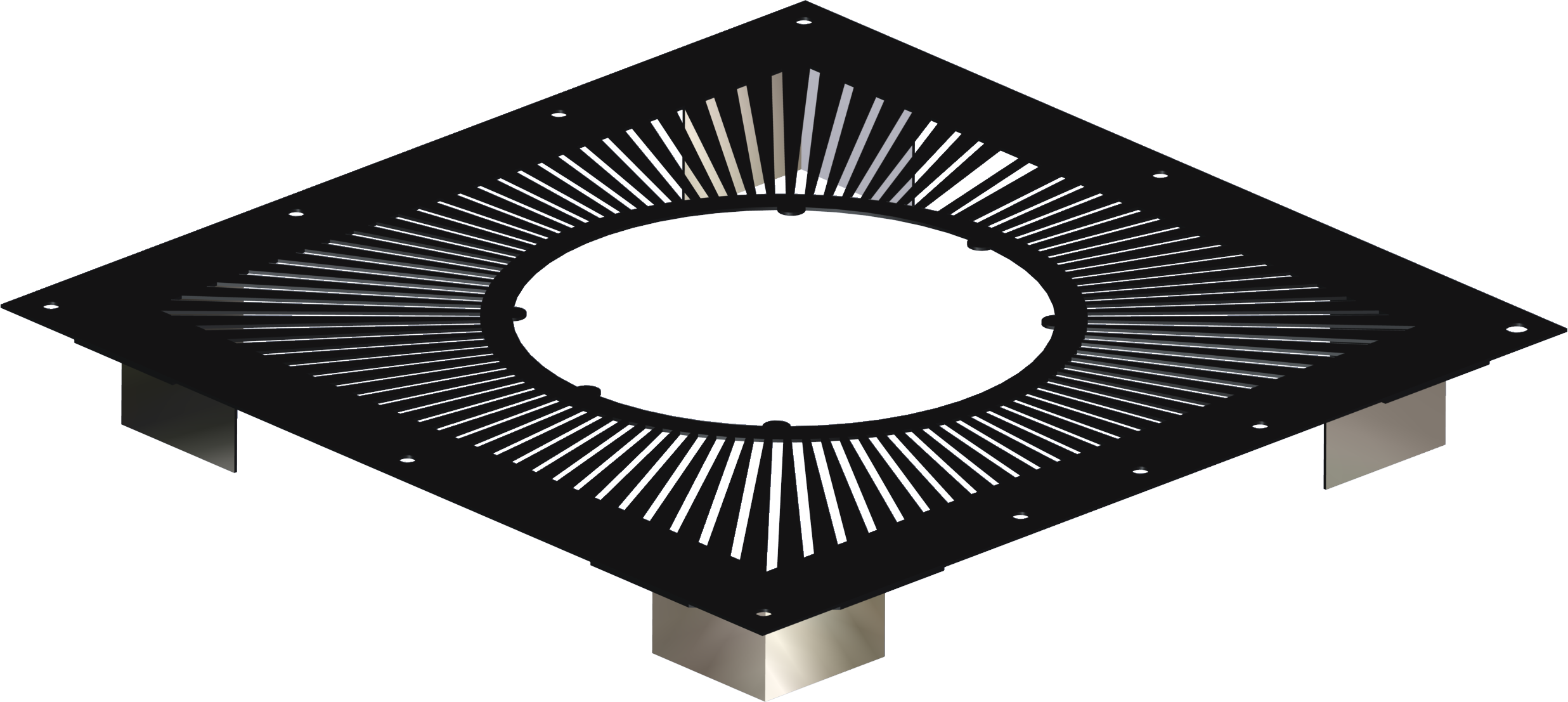 Placa antifuego ventilada black dinak g60 tubo aislado dw o dp ø150/210