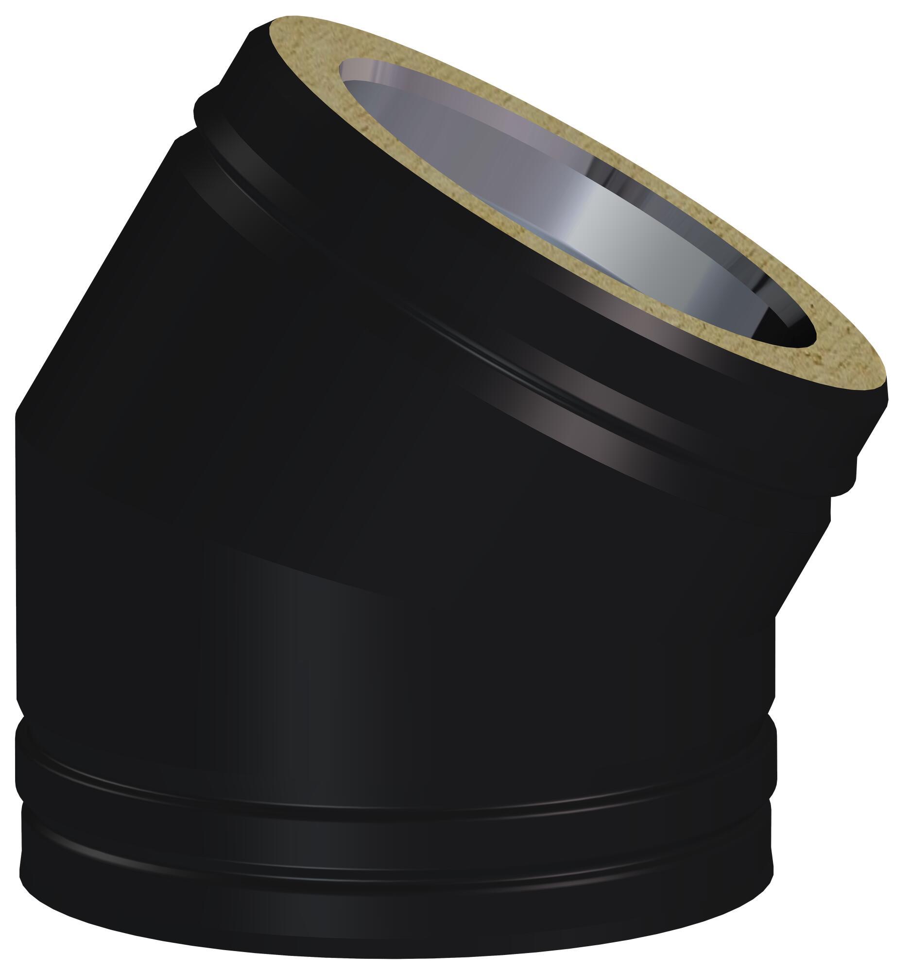 Codo 30° dp negro ø125