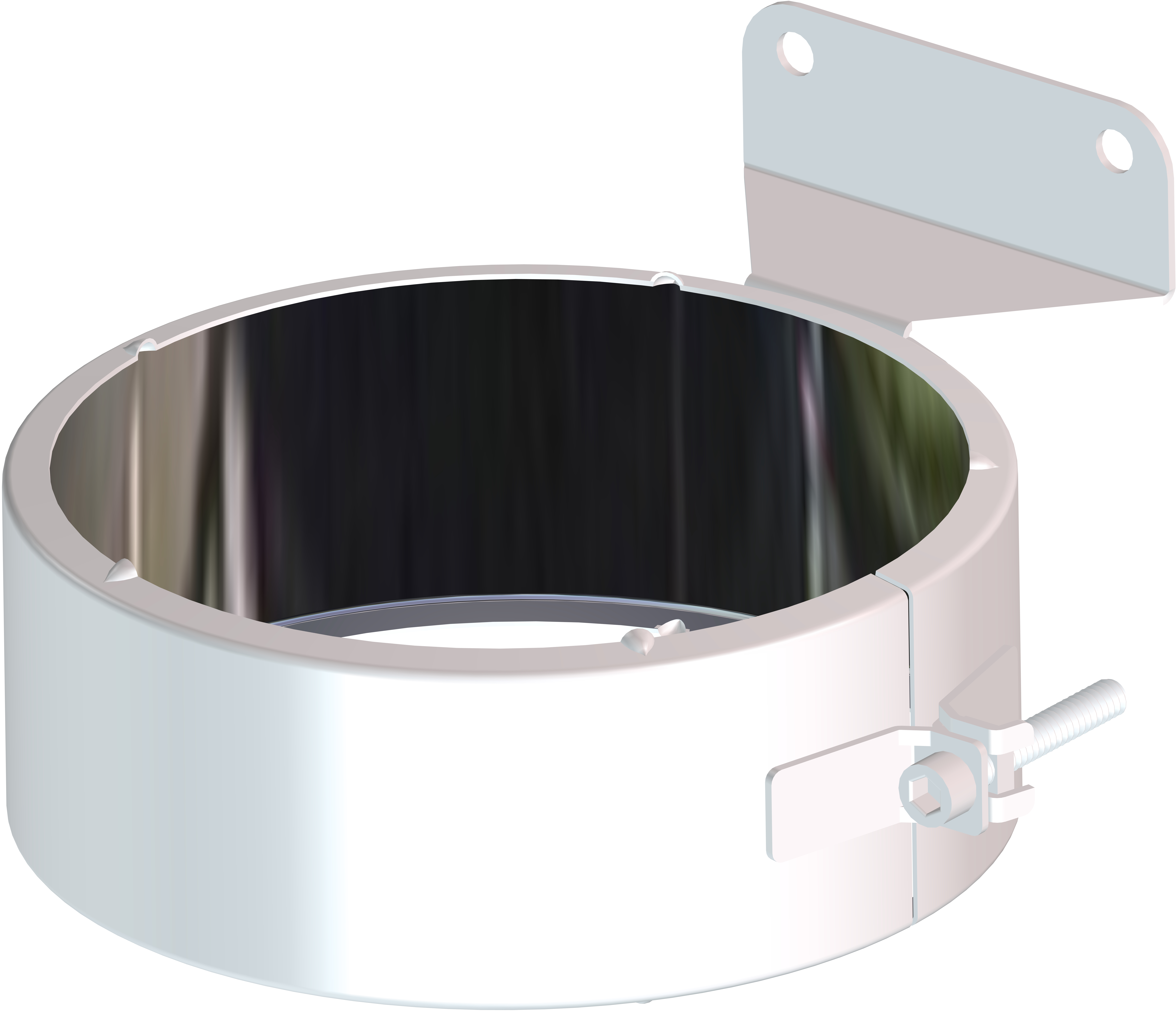 Anclaje inter. blanco abrazadera de unión tubo aislado gama dp ø100/160 dinak