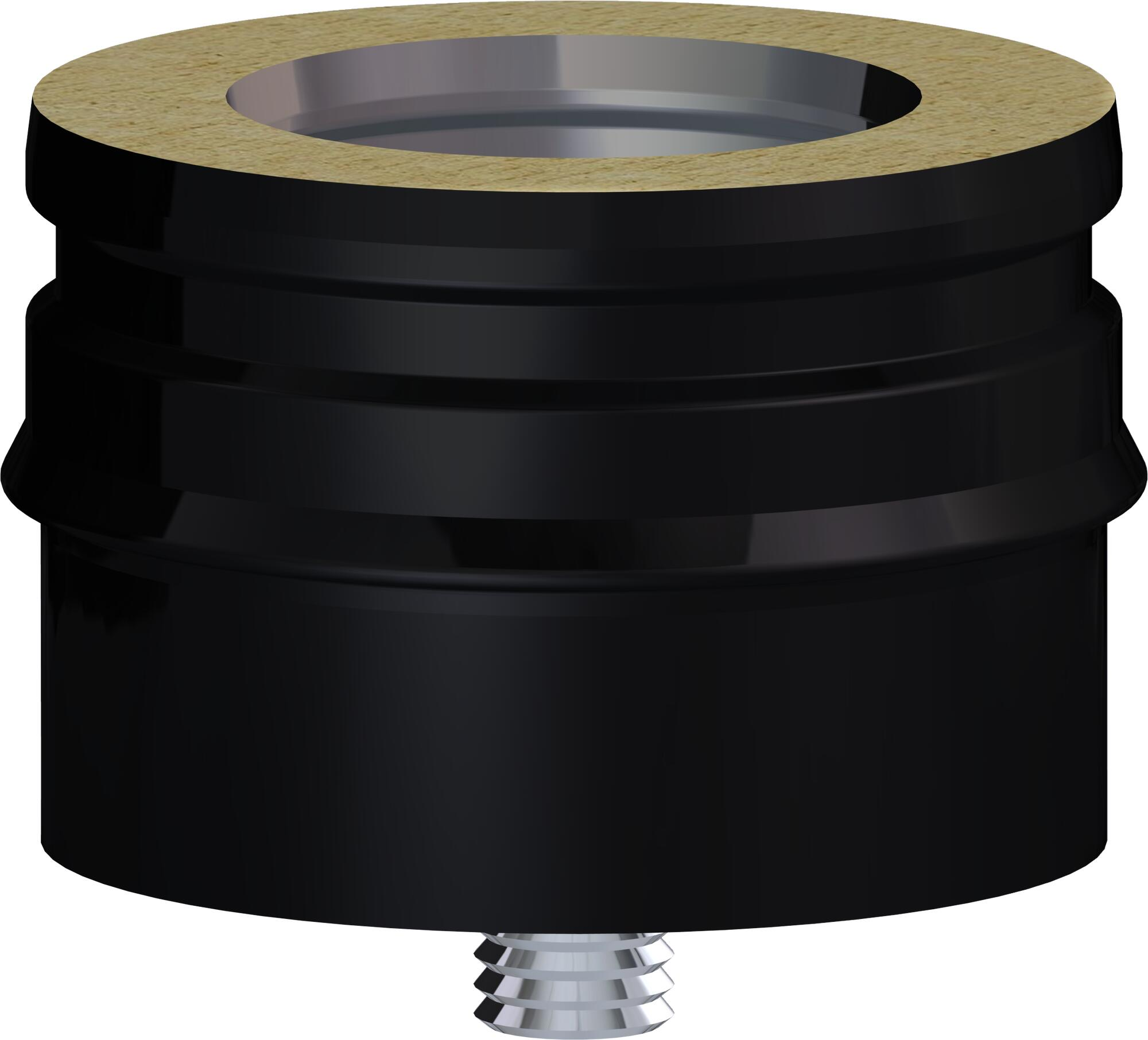 Colector hollín con desagüe dw negro ø80