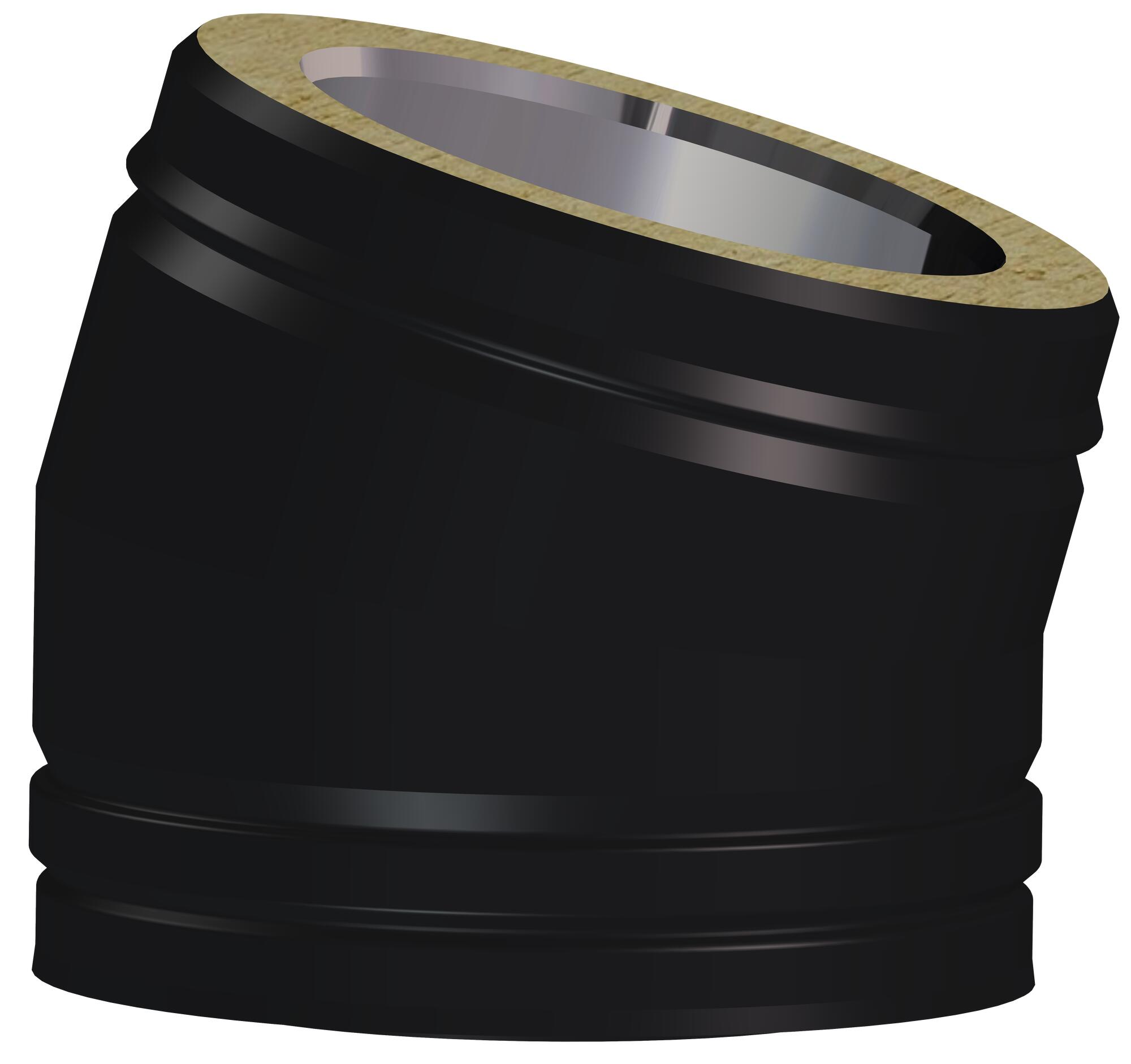 Codo 15° dp negro ø250