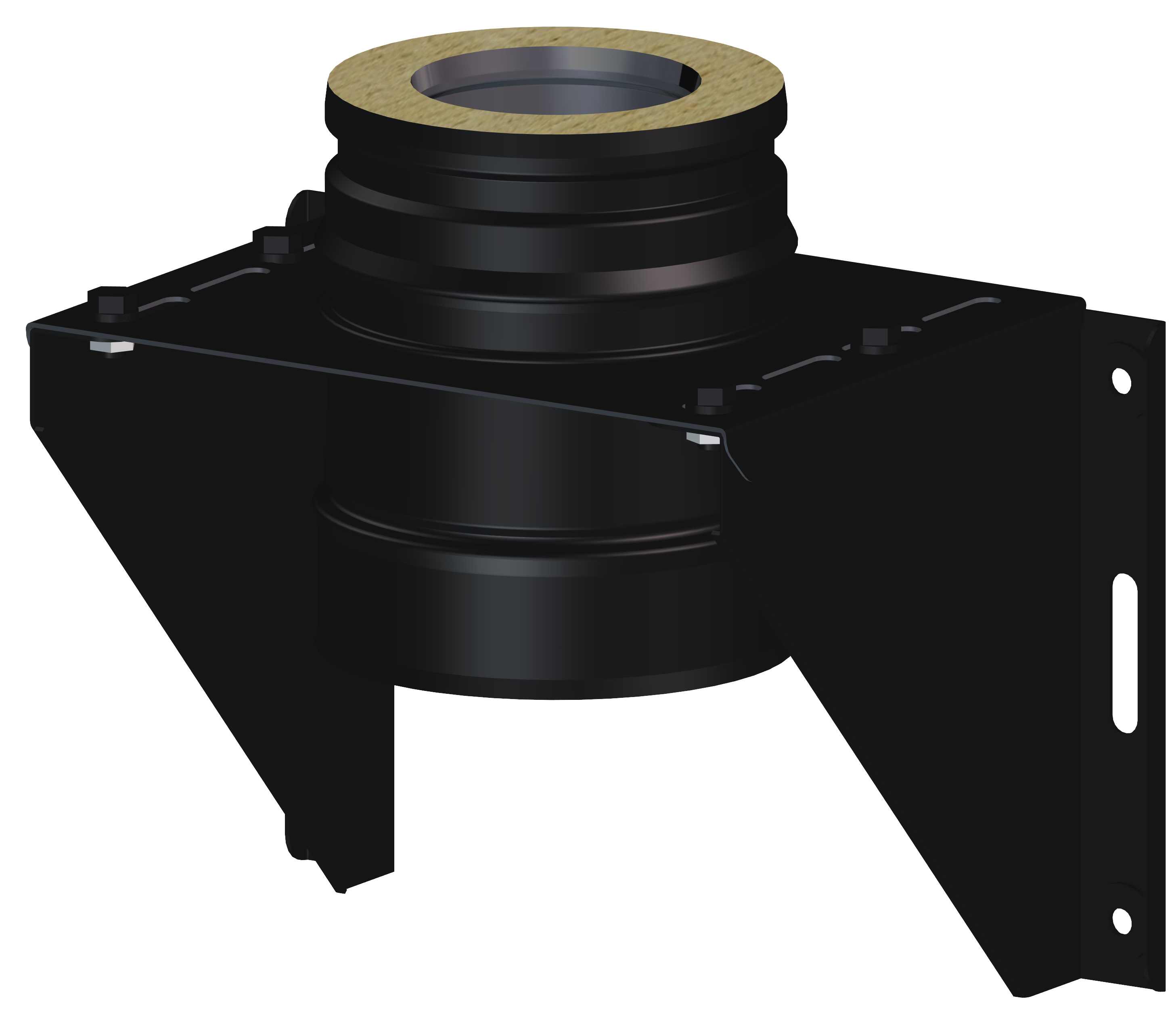 Anclaje silla con carrete dw negro ø100