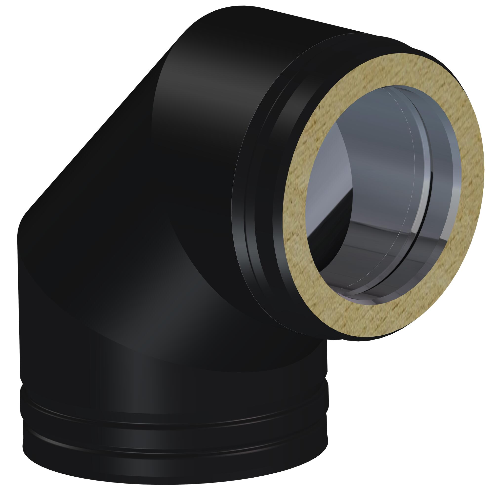 Codo 90° negro ø125