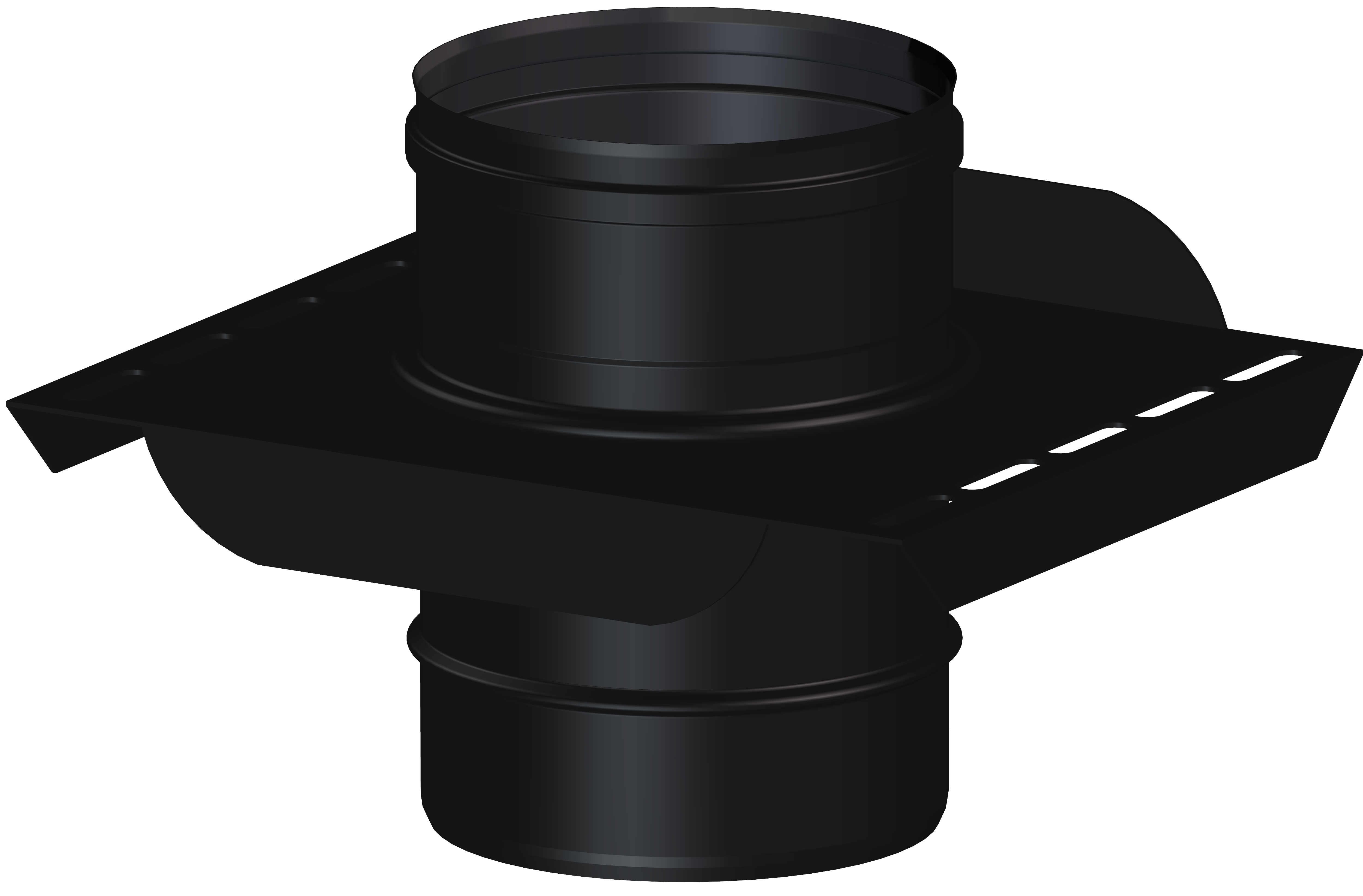 Placa de anclaje en silla con carrete 316l black gama sw ø130 dinak