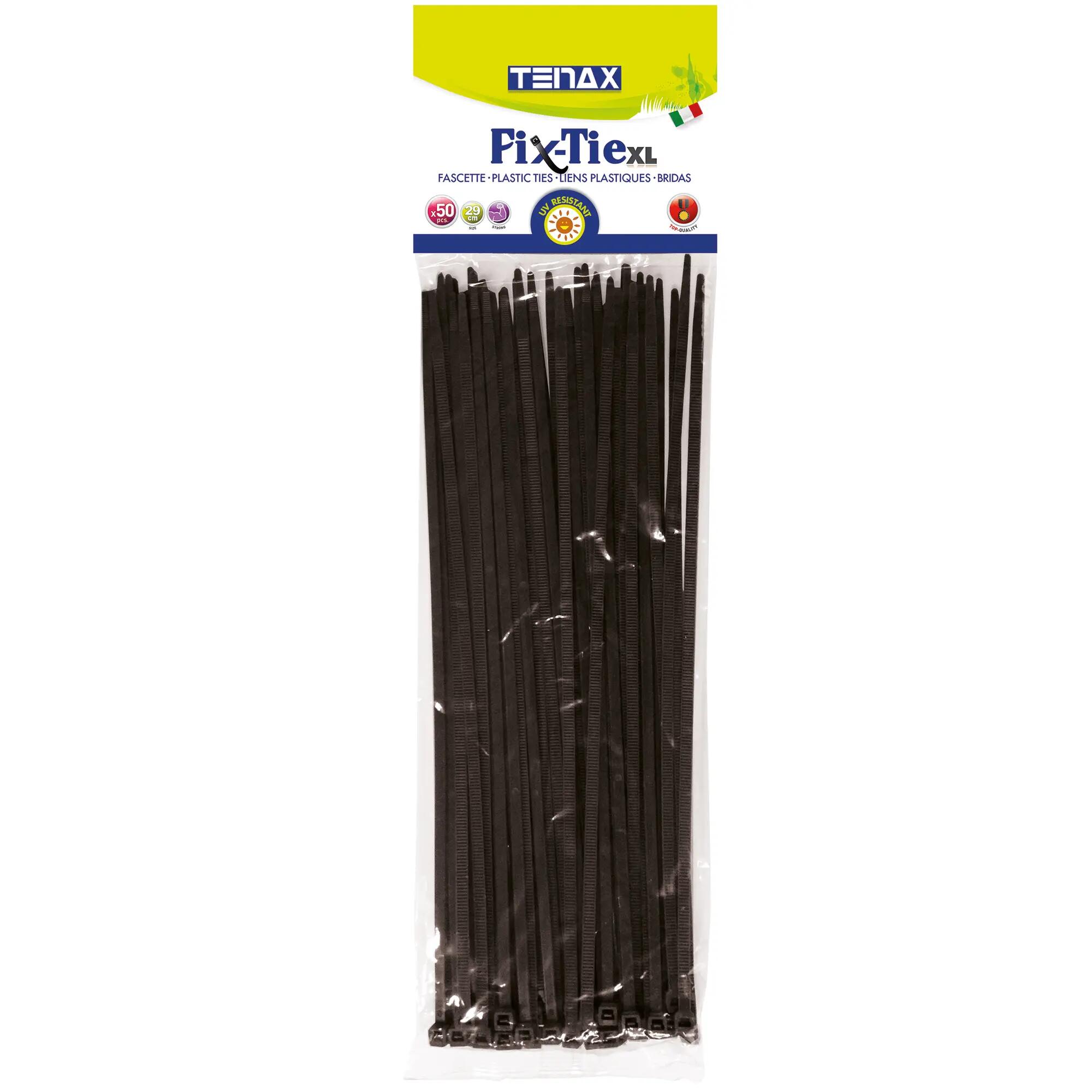 Brida de exterior TENAX negra 29 cm 50 uds - 2