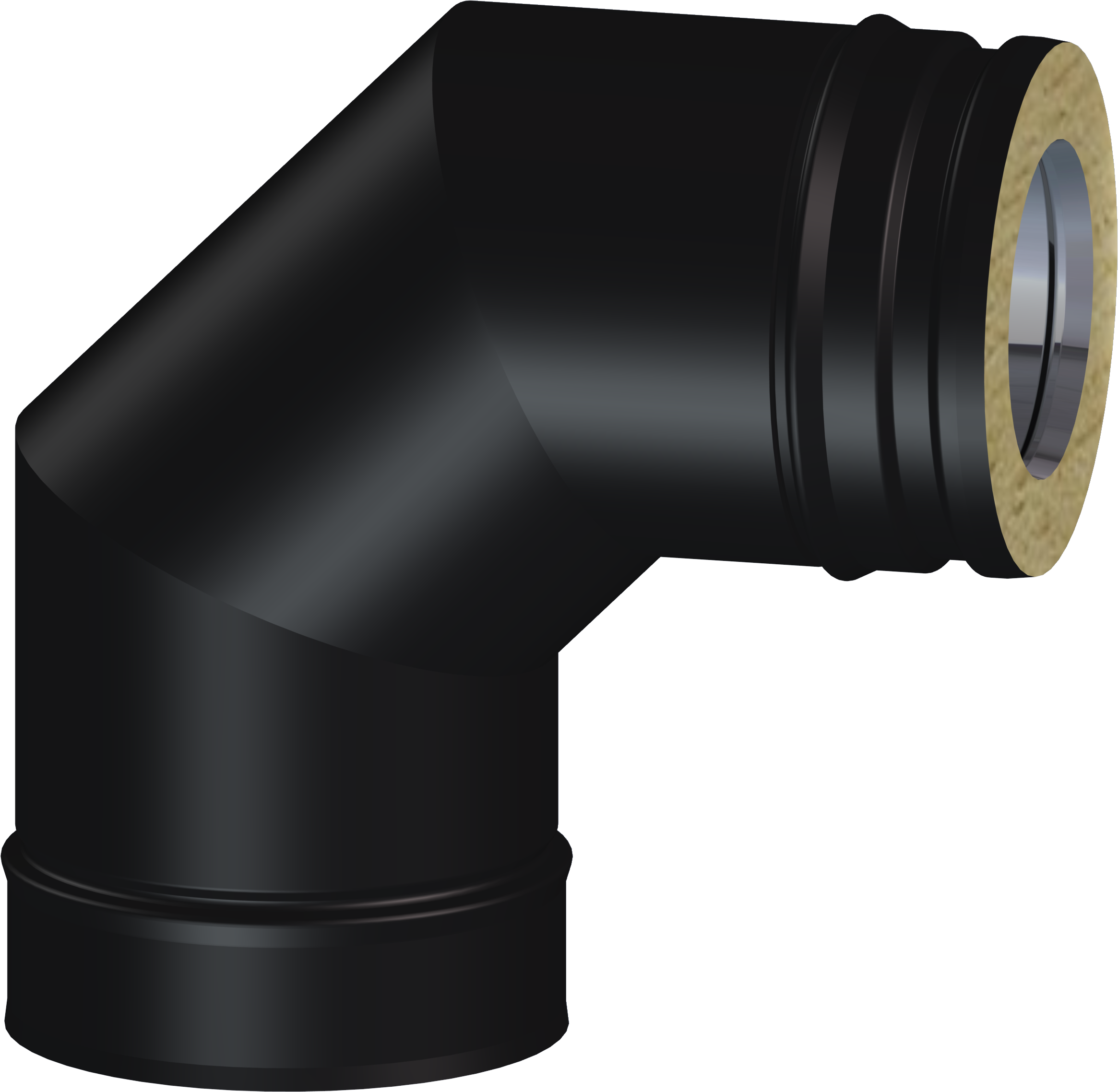 Codo 90° dw negro ø100