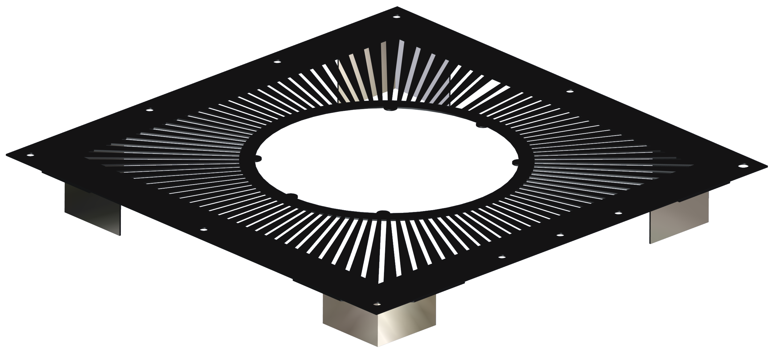 Placa antifuego vent. g60 dw negro ø125