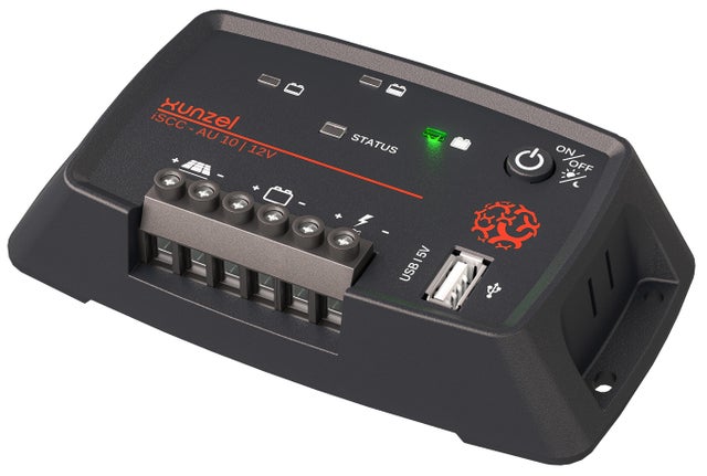 Controlador de carga e descarga Solar Compacto iSCC-AU-XUNZEL-10A-12V