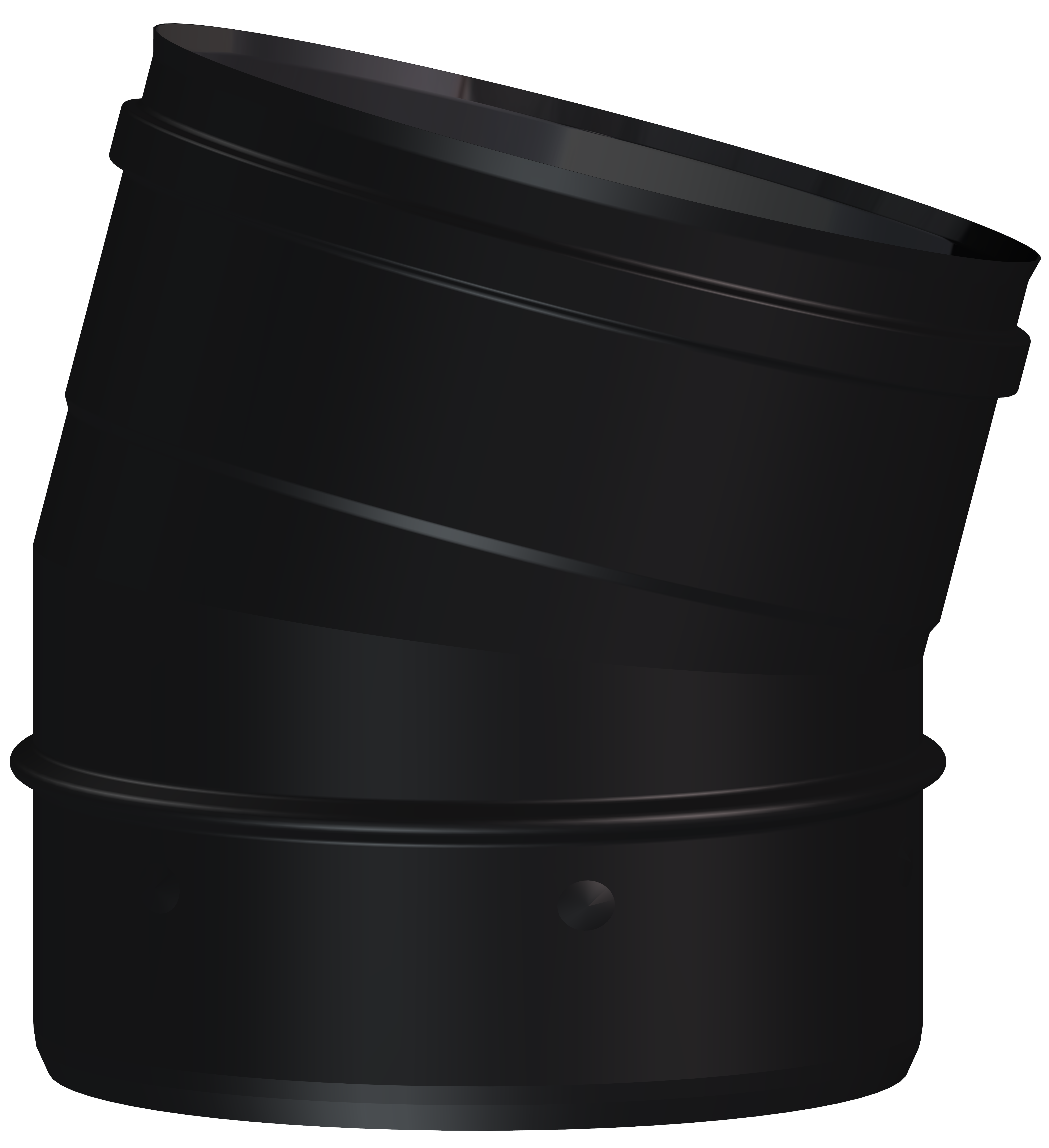 Codo 15° sw black ø150