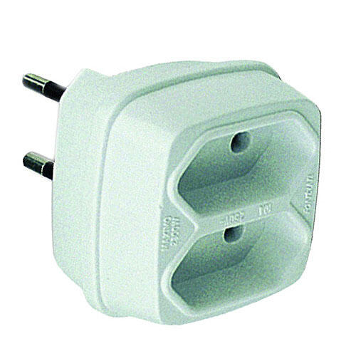 Ficha dupla 10A branco Brico Fontini - 2