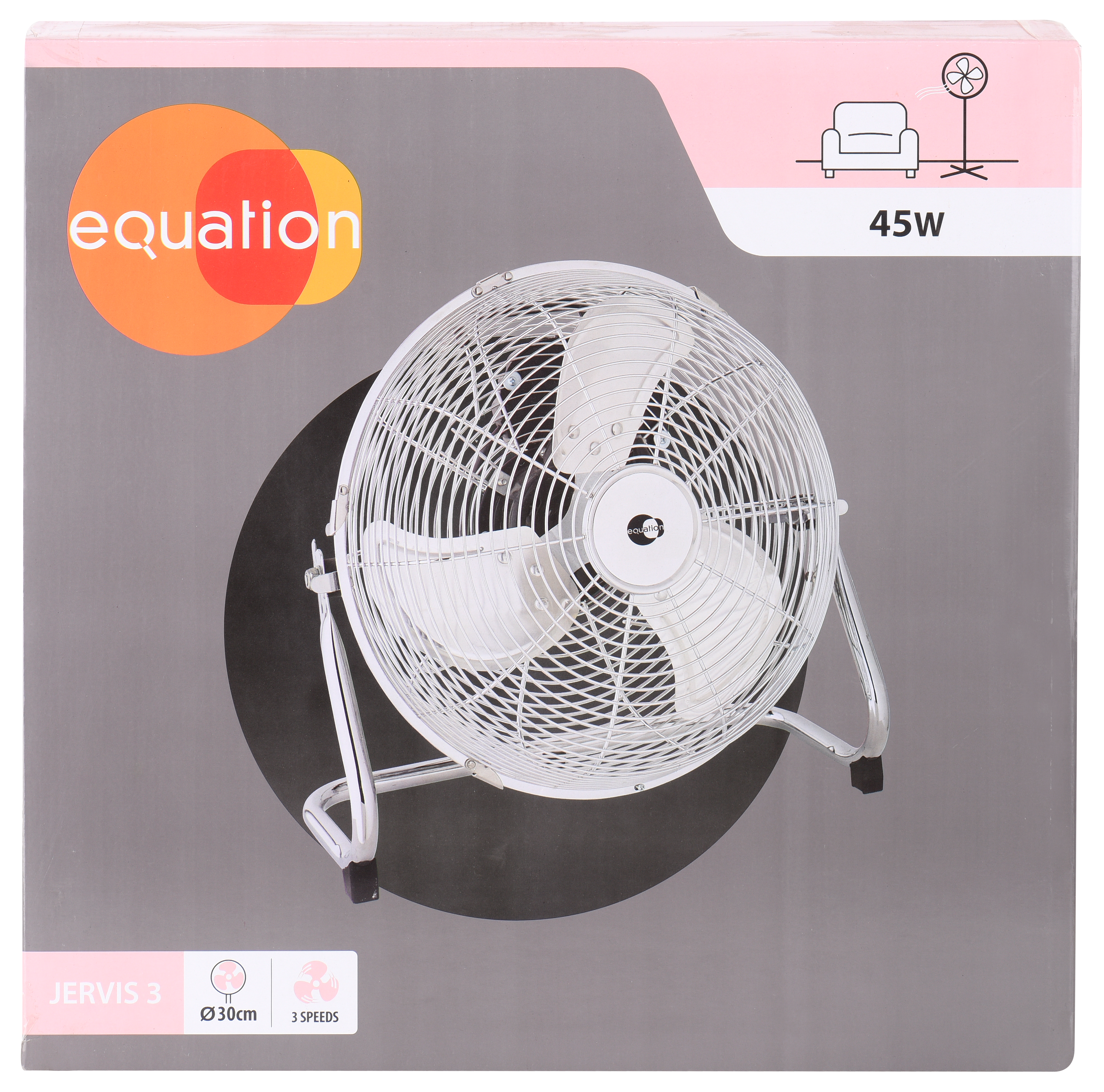 Ventoinha industrial EQUATION JERVIS3 45W CROMADO - 8