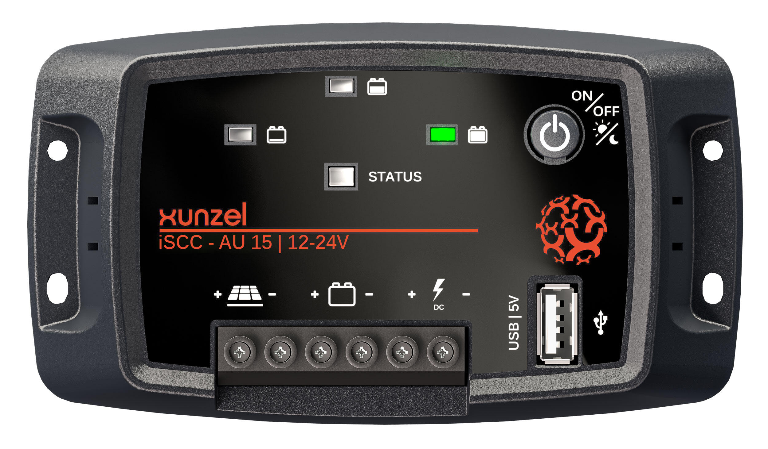 Controlador de Carga/Descarga Solar iSCC-AU-XUNZEL-15A-12/24V USB - 2