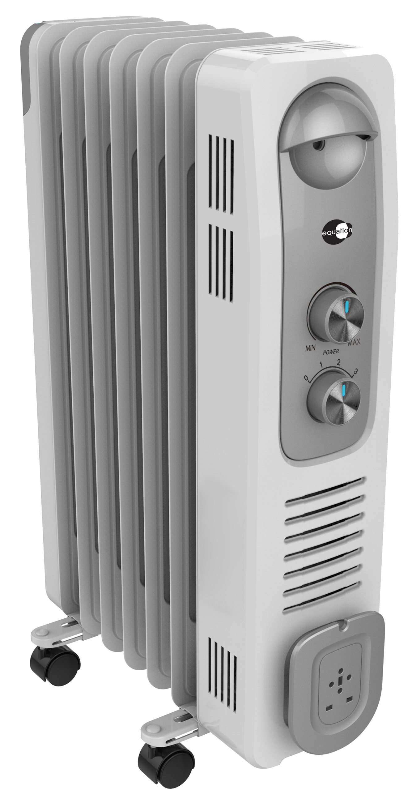 Aquecedor a óleo EQUATION com tampa traseira 1500W branco - 7