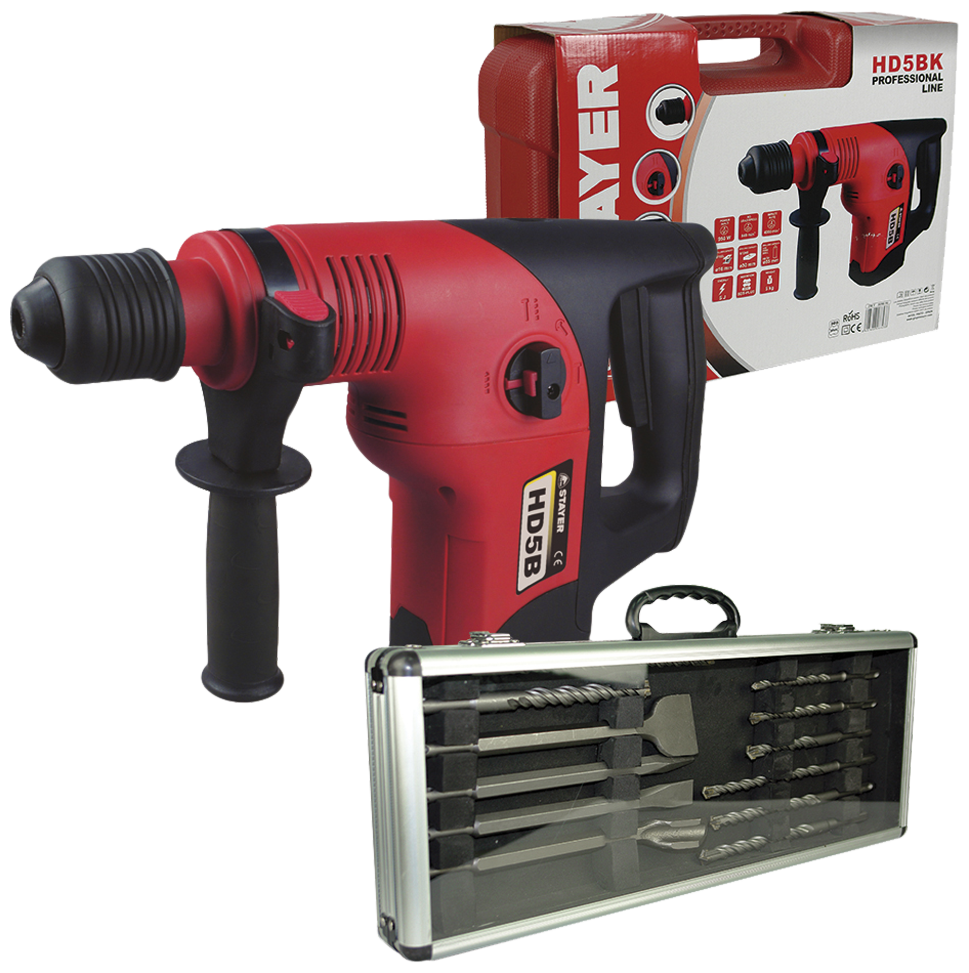 Martillo picador sds plus stayer de 6 julios y 1500 w de potencia