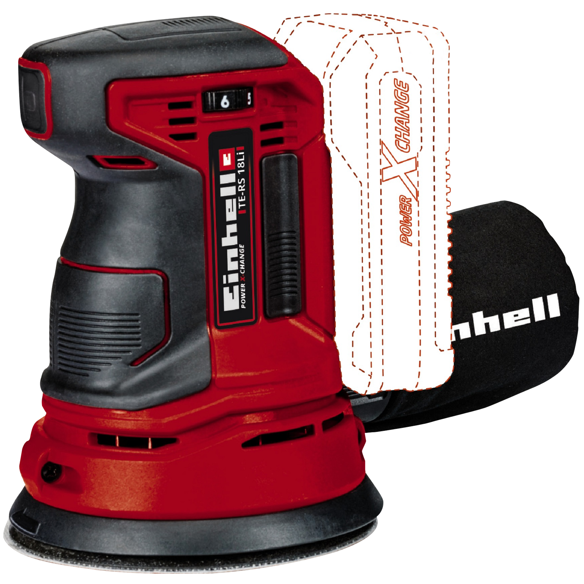 Lijadora excéntrica batería einhell 18v te-rs 18. sin batería y cargador
