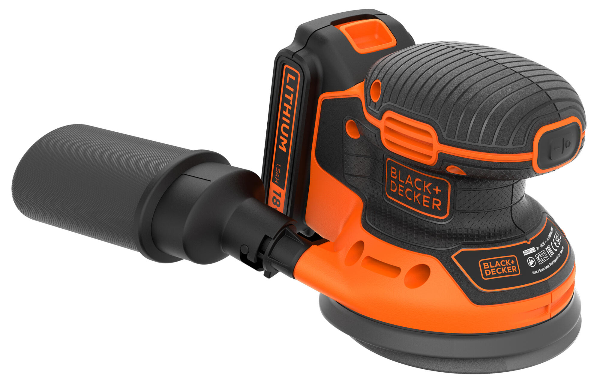 Lijadora excentrica black+ decker bdcros18 18v 1,5ah