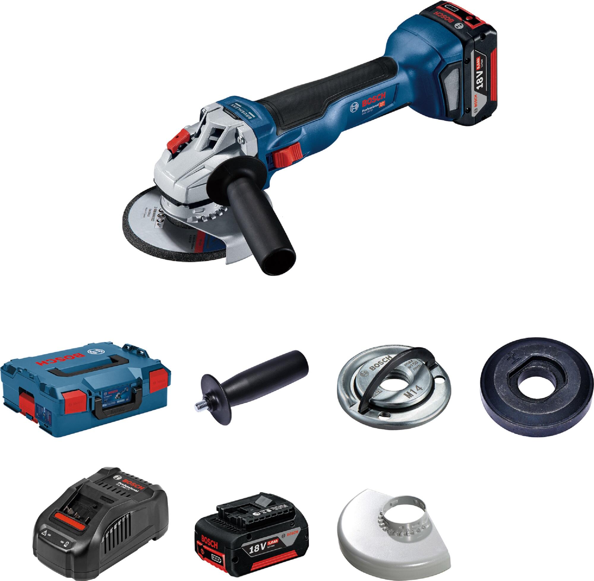 Amoladora a batería bosch professional gws 18v disco 125mm