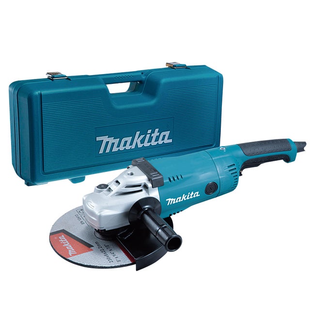 Amoladora con cable MAKITA Ga9020Rkd 2200W disco 230mm + maletín y dsco