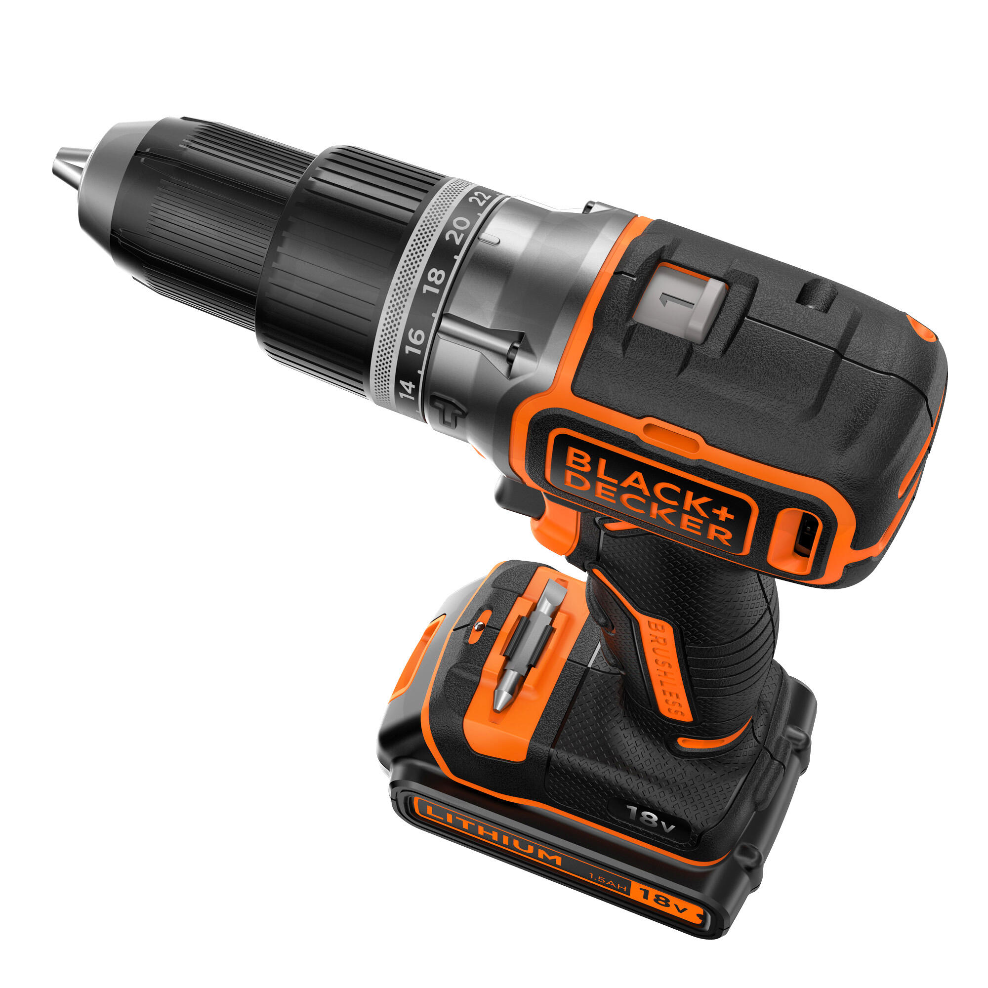 Berbequim sem fio percutor 18V com 2 baterias Black + Decker BL188KB-QW - 3