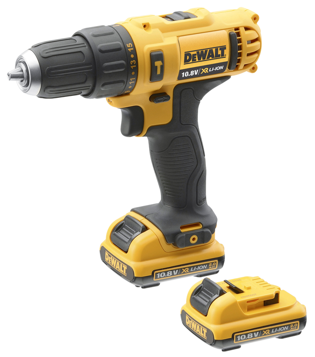 Berbequim percutor 12 V com 2 baterias de 2 Ah e mala Dewalt DCD716D2-QW