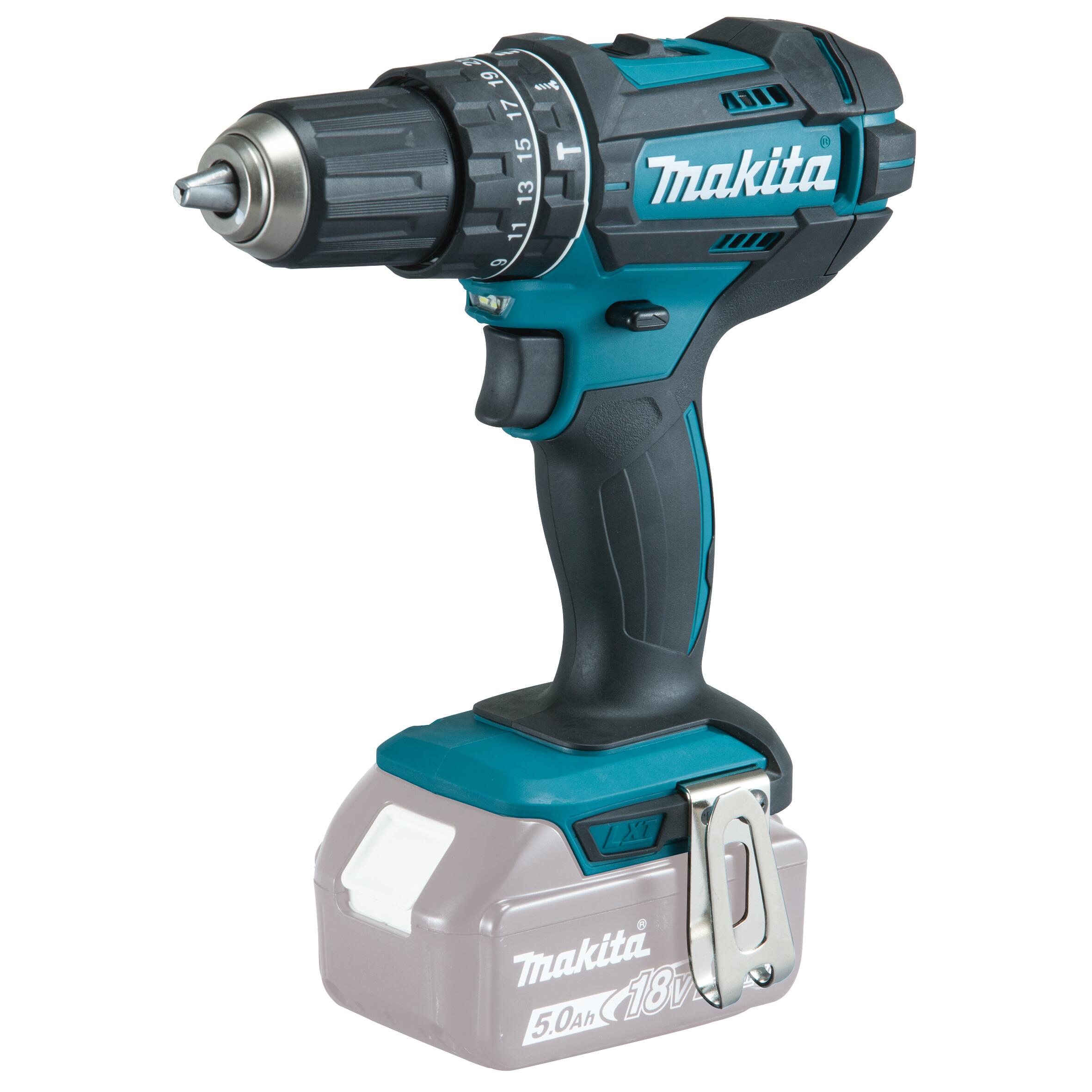 Taladro percutor a batería makita dhp482z 18v sin batería y cargador