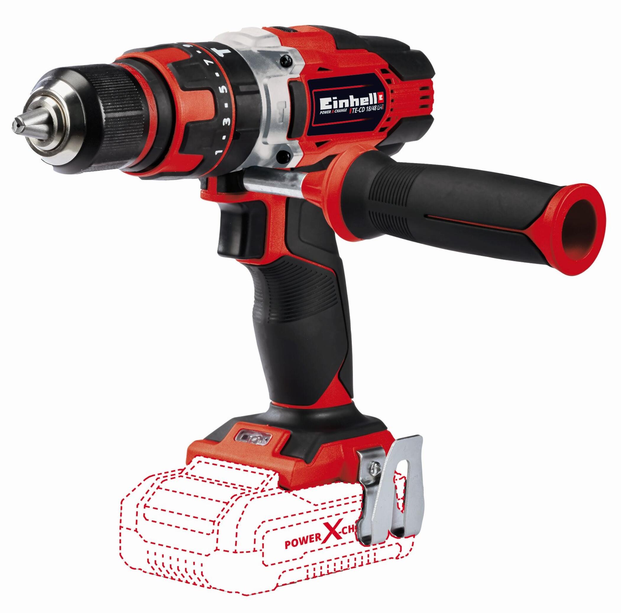 Taladro percutor a batería einhell expert te-cd 18/48 li-i18v - sin batería - compatible con power x-change