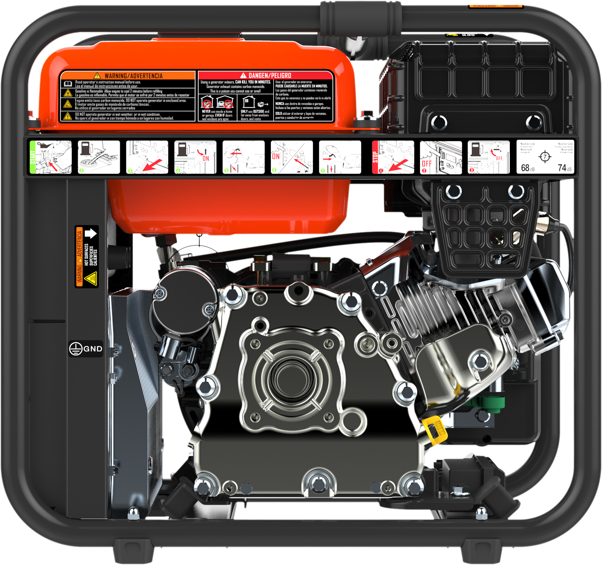 Gerador inverter a gasolina arranque elétrico 4800W/4200W Genergy Feroe - 13