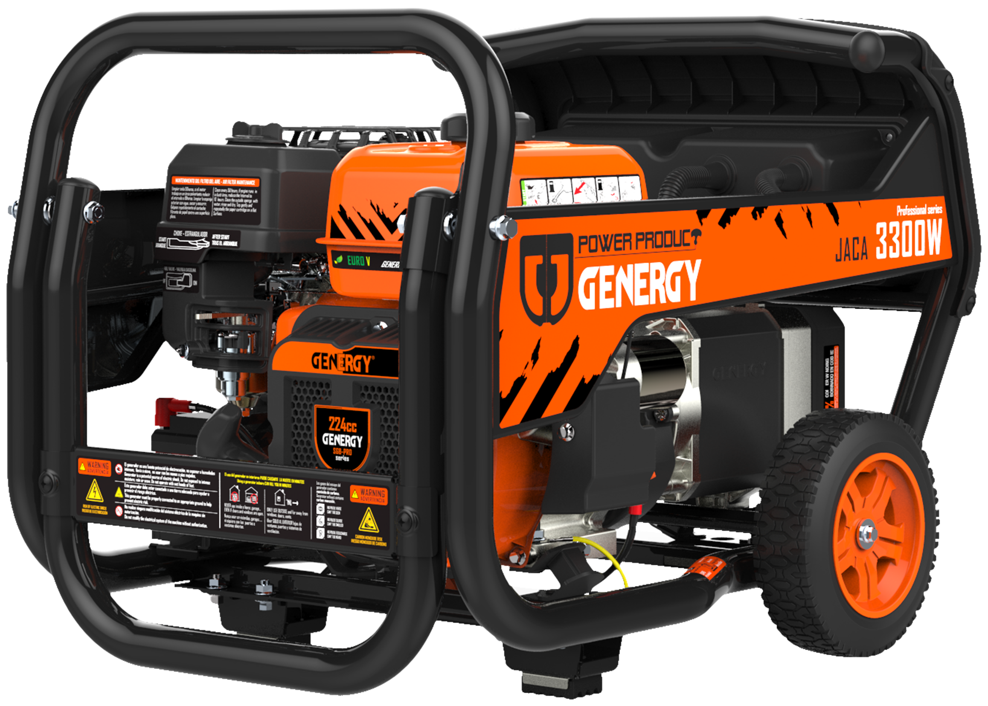 Gerador a gasolina com AVR arranque elétrico 3300W/3000W Genergy Jaca - 7