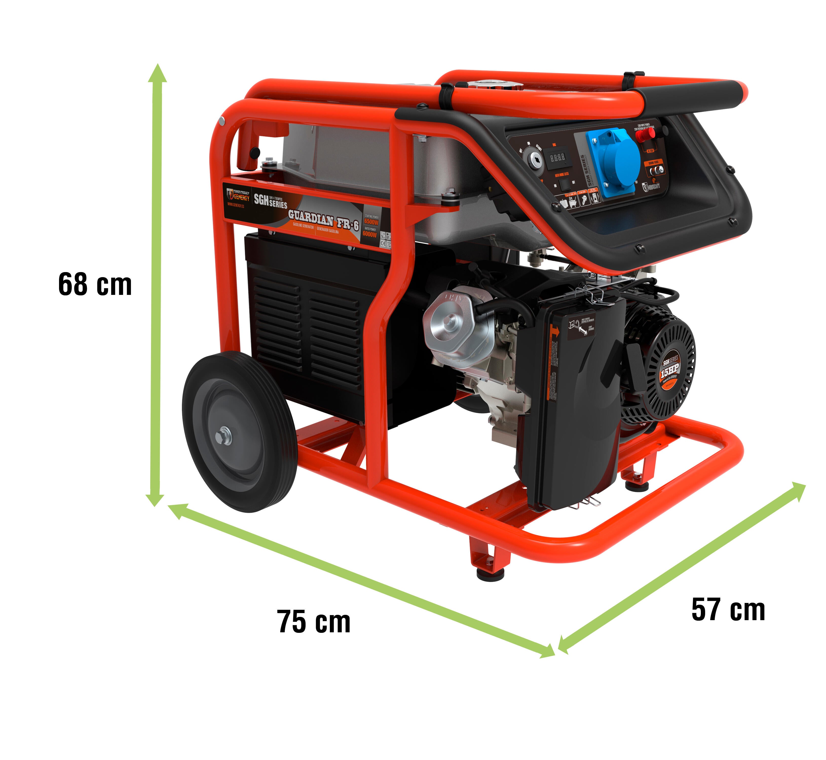 Gerador a gasolina arranque automático 6500/6000 W Genergy Mulhacén ATS - 5